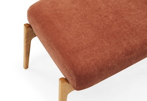 Arna Fabric Foot Stool Rust