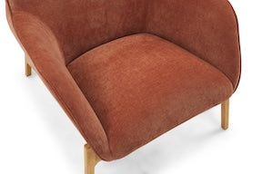 Arna High Back Armchair Rust