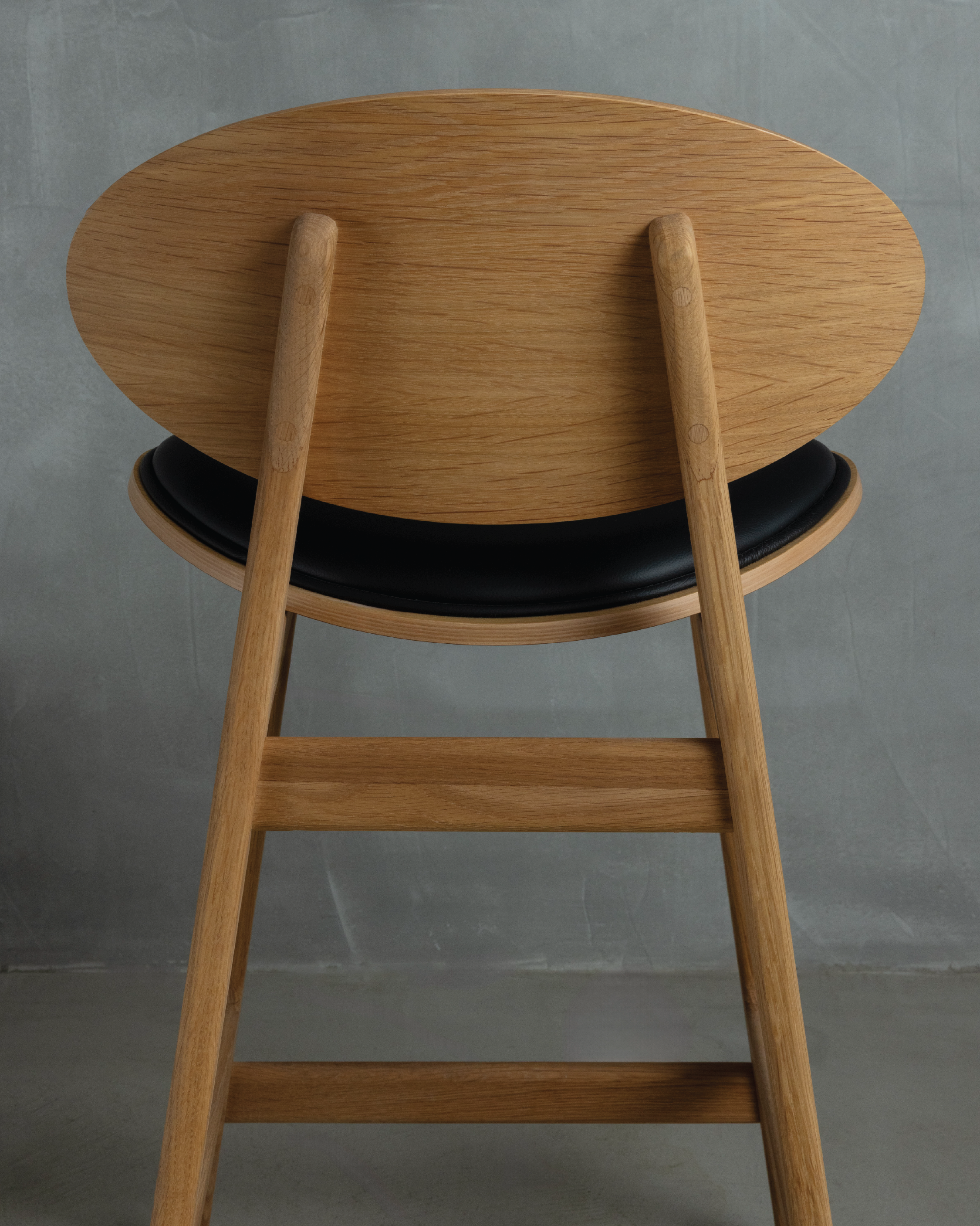 Arna Black Leather Counter Stool