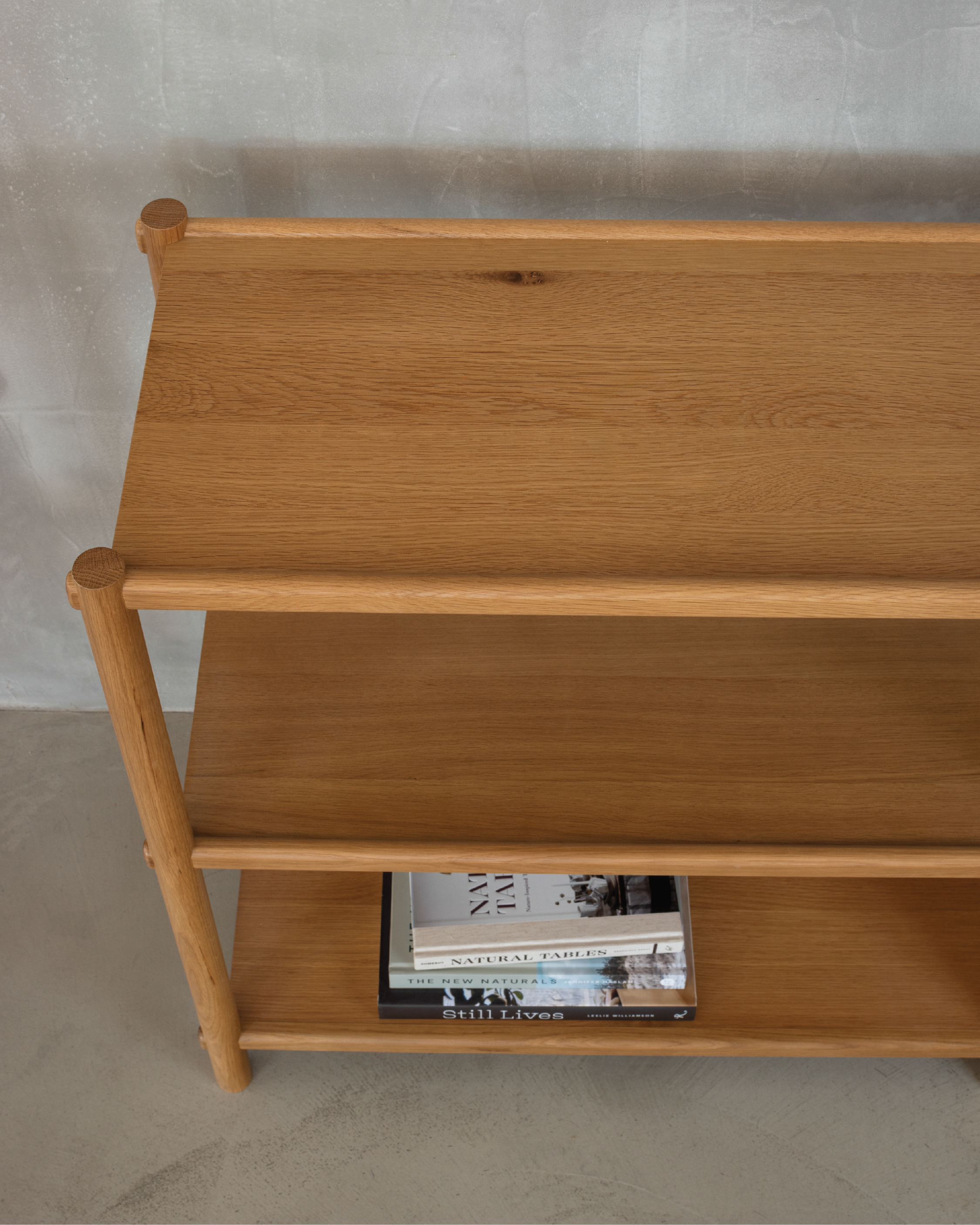 Arna Low Oak Bookcase