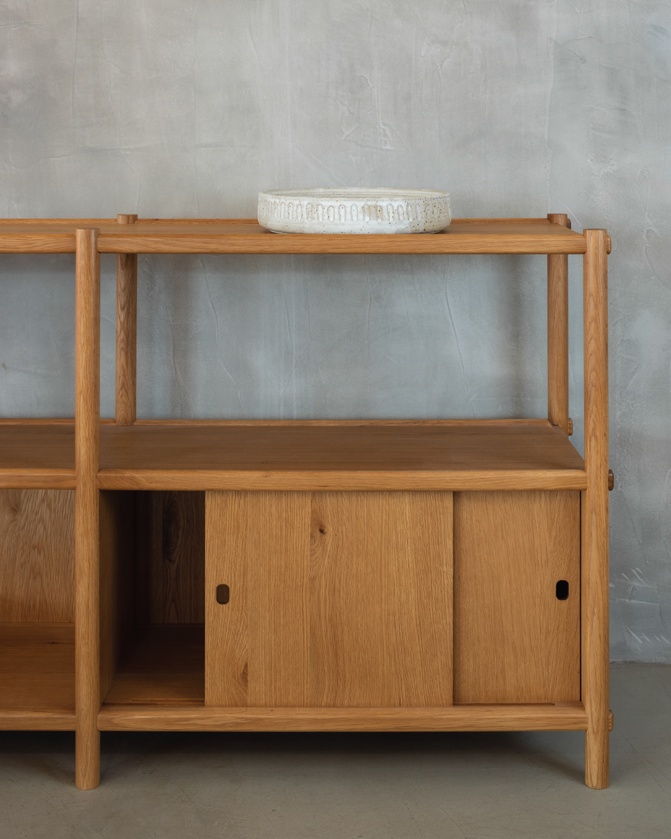 Arna Low Oak Bookcase