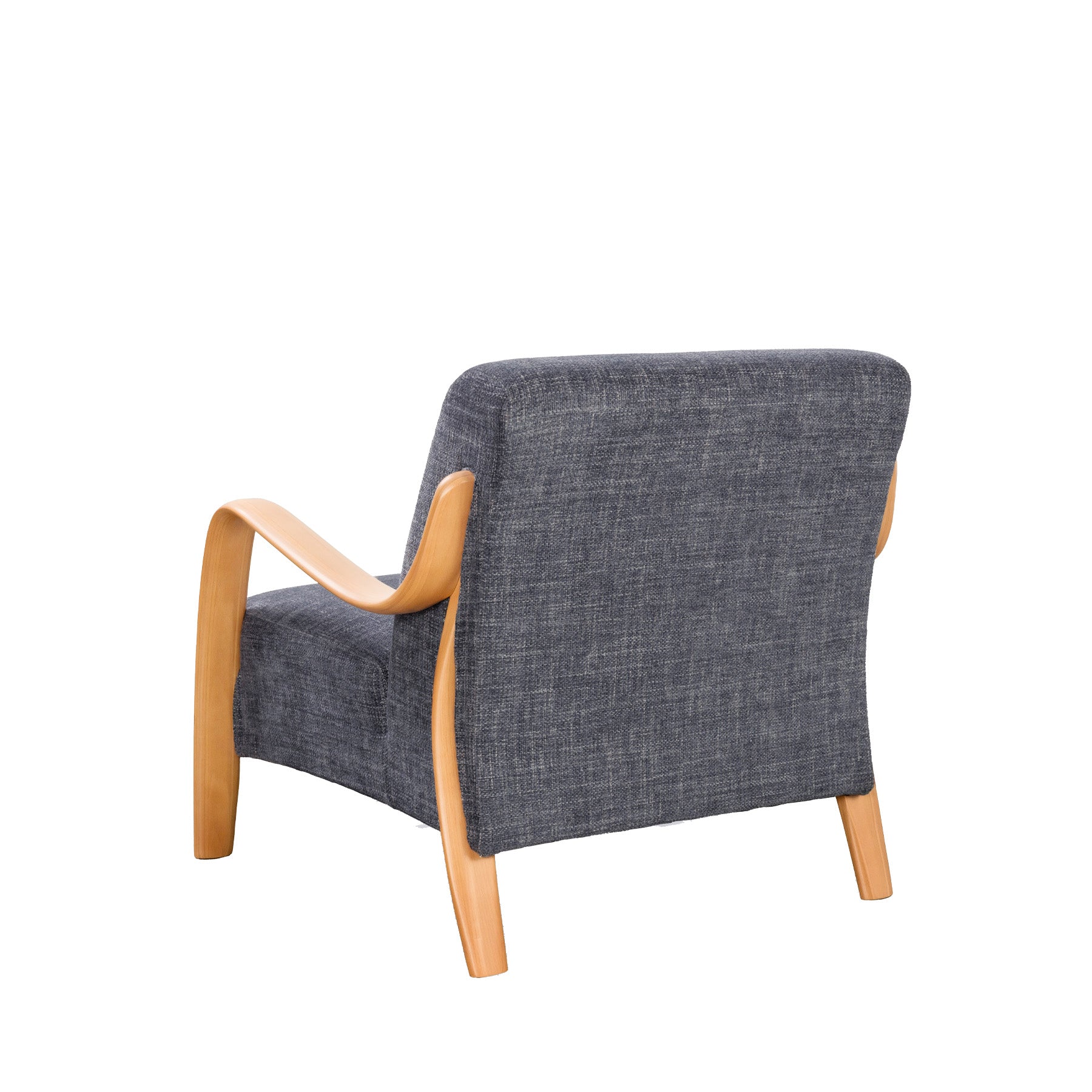 Beech Mid-Century Armchair Sea Haze