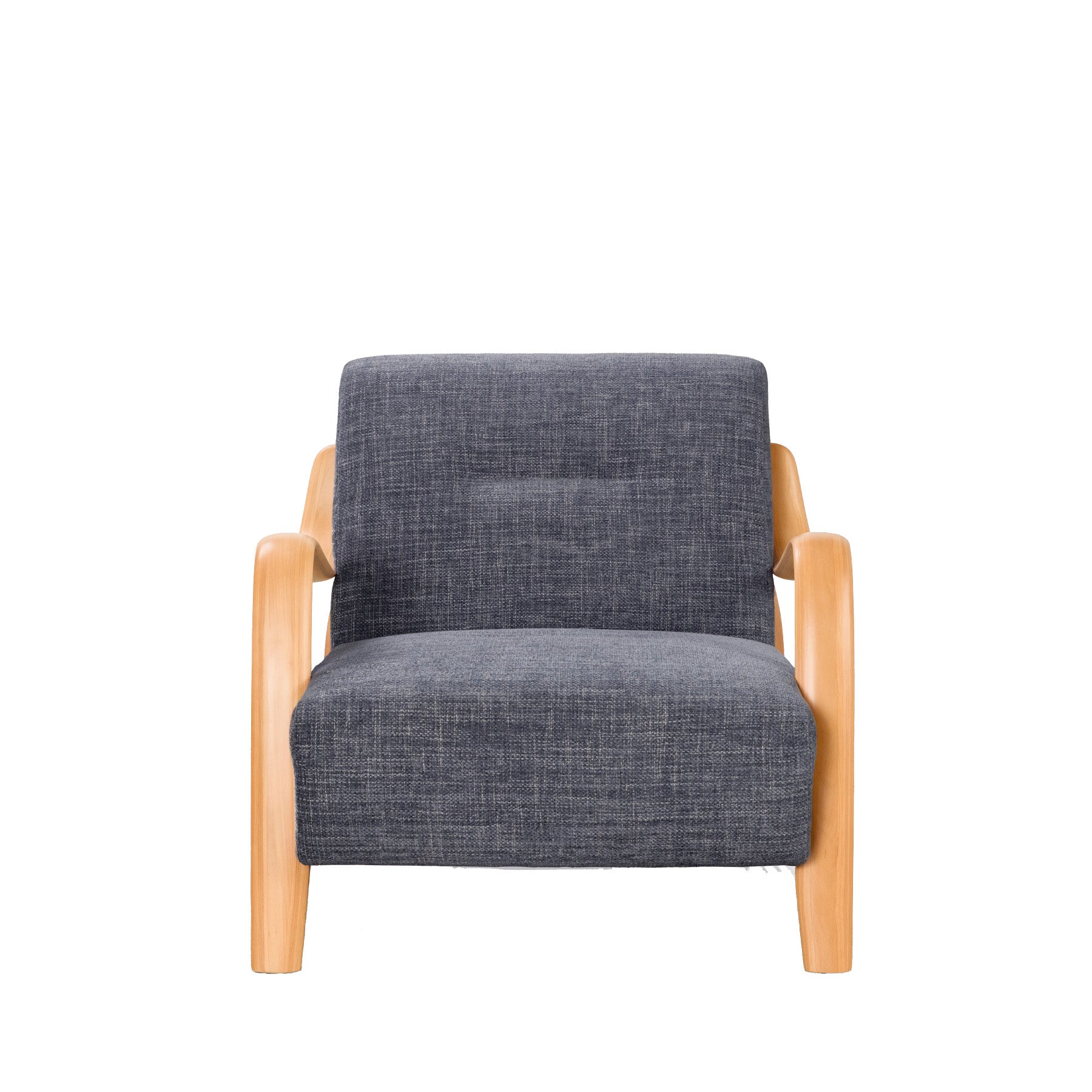 Beech Mid-Century Armchair Sea Haze