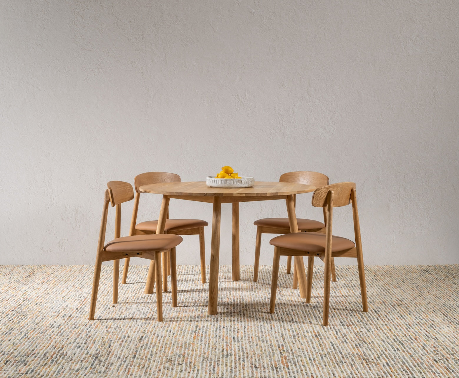 Forest 03 Cognac Leather Dining Chair