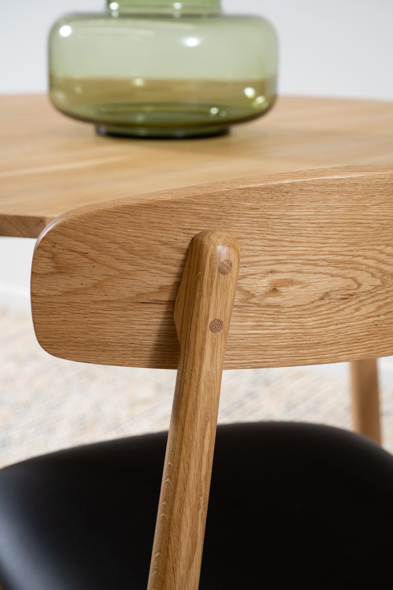 Forest 03 Black Leather Dining Chair