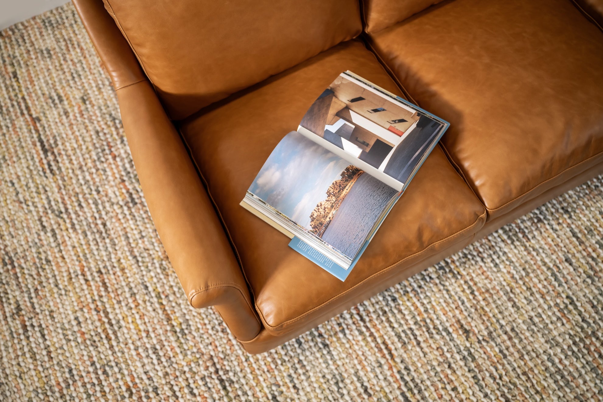 Club Sofa Tan Full Grain Leather Sofa 3 Seat