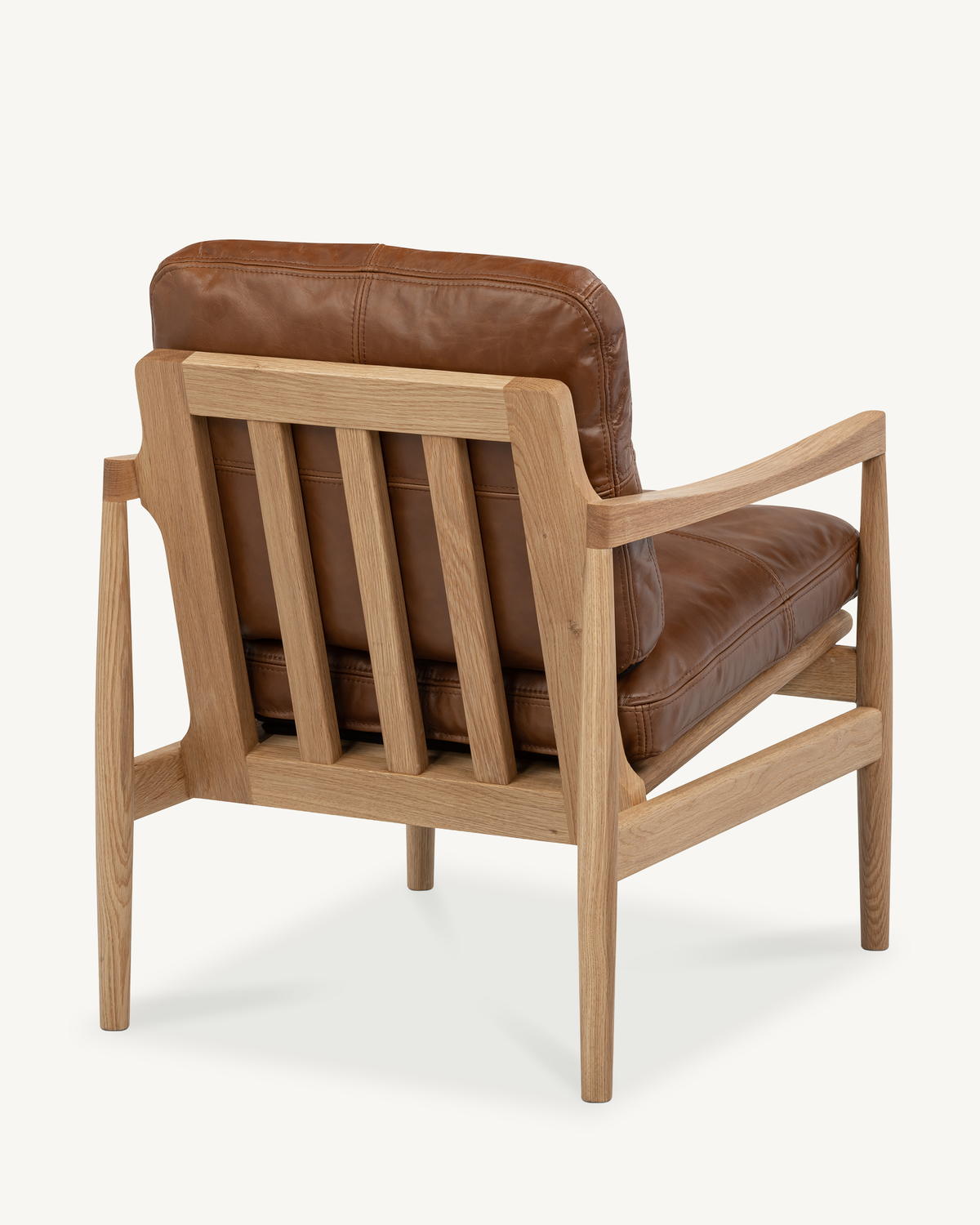 Den Armchair - Oak & Leather