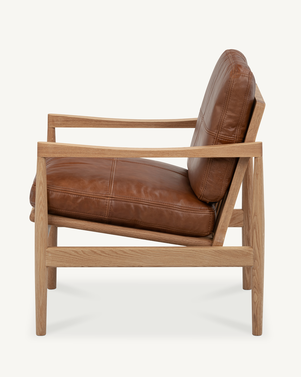 Den Armchair - Oak & Leather