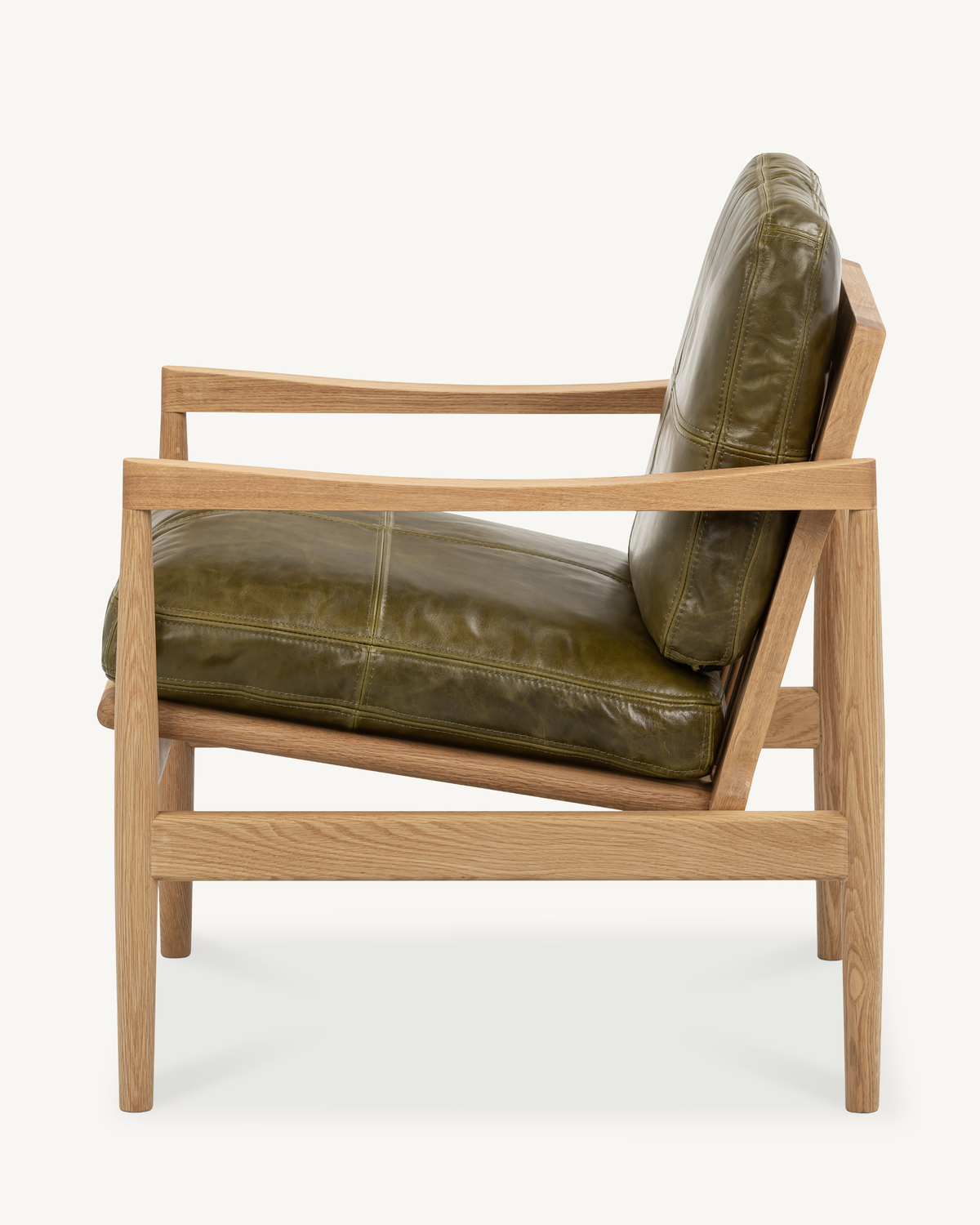 Den Armchair - Oak & Leather