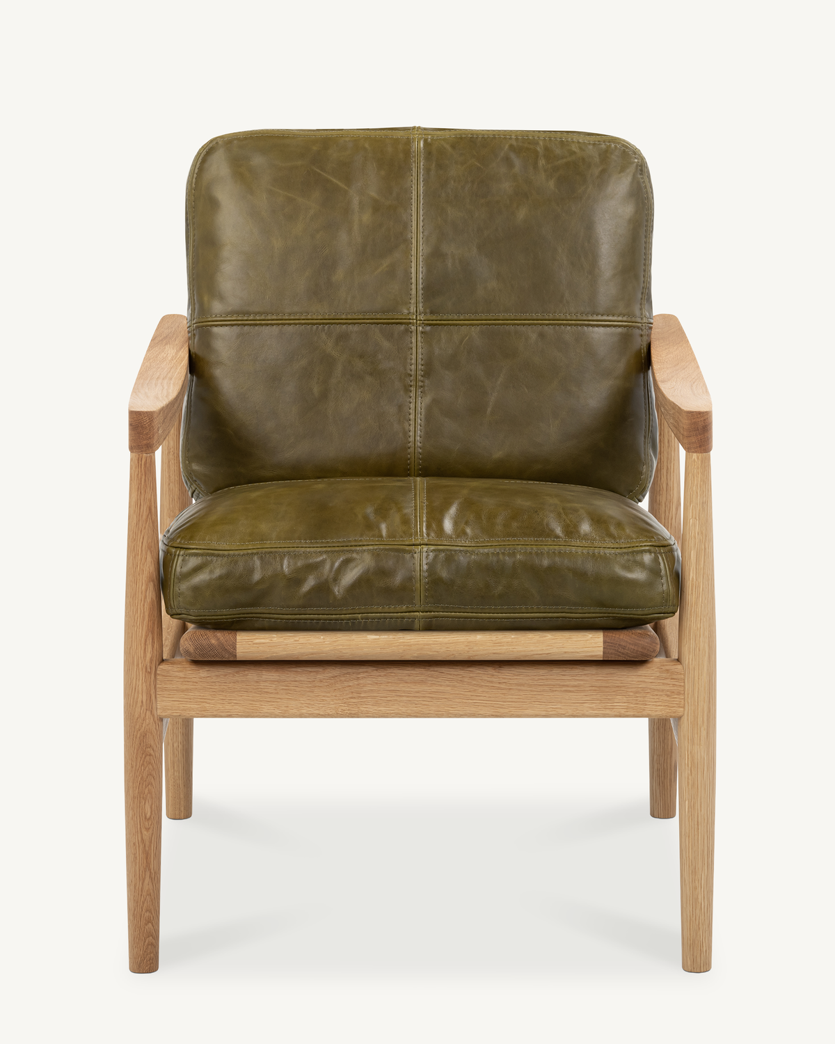 Den Armchair - Oak & Leather