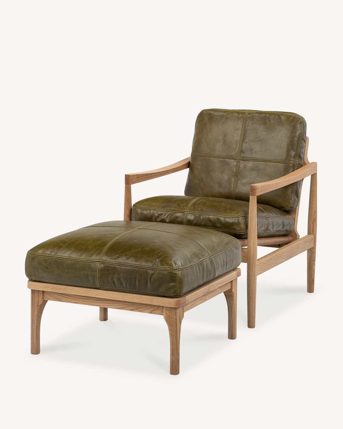 Den Armchair - Oak & Leather