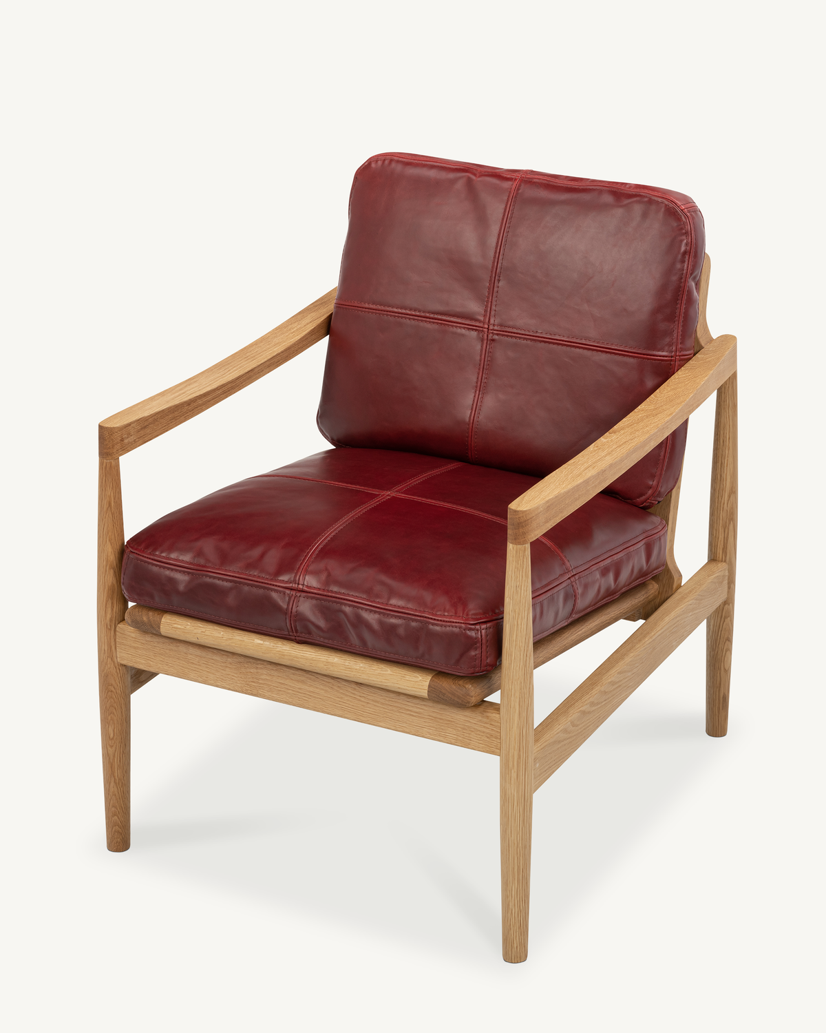 Den Armchair - Oak & Leather