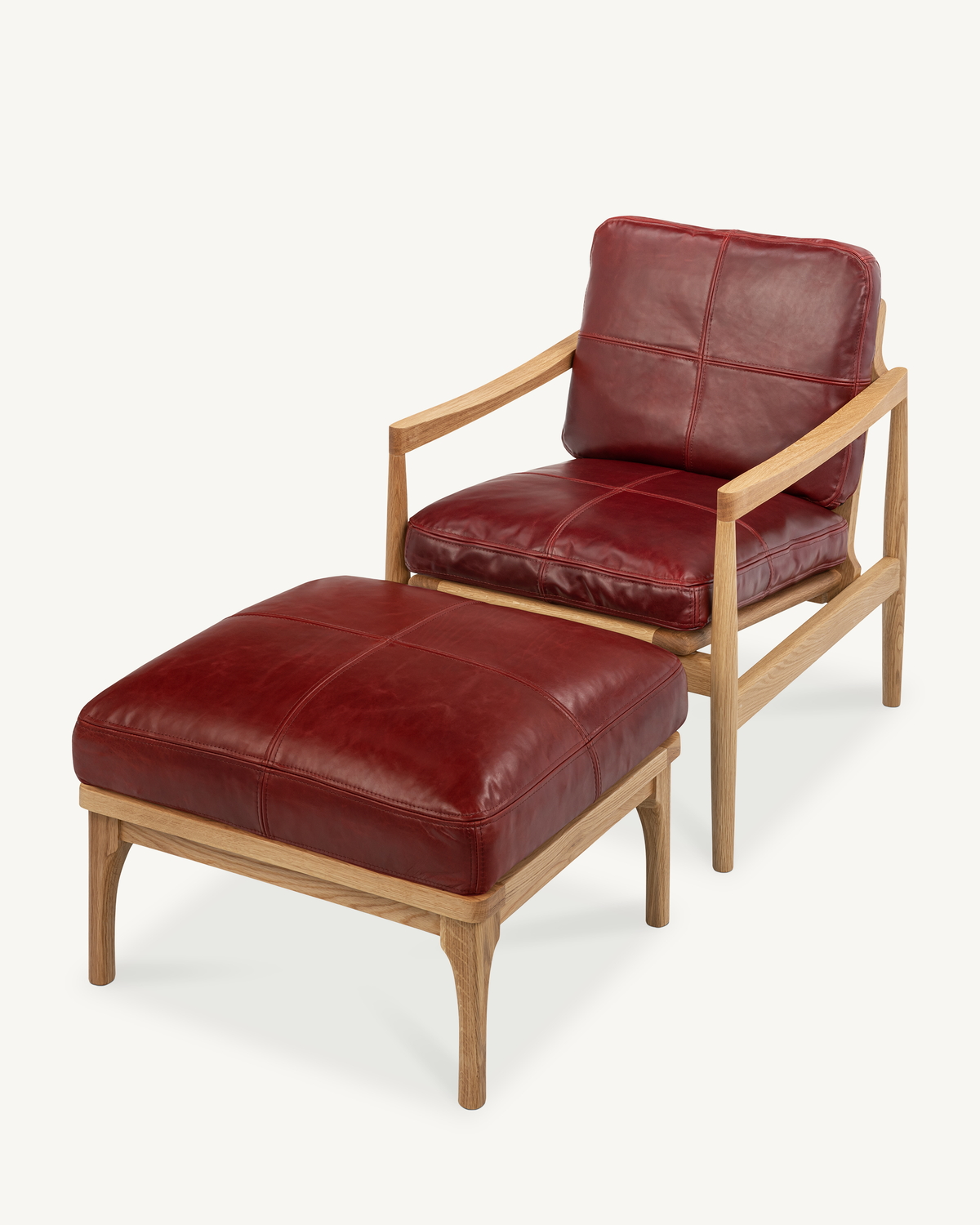 Den Armchair - Oak & Leather