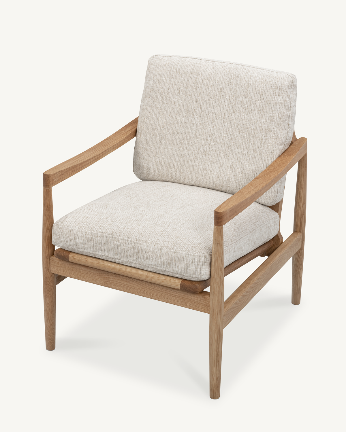 Den Armchair - Oak & Fabric