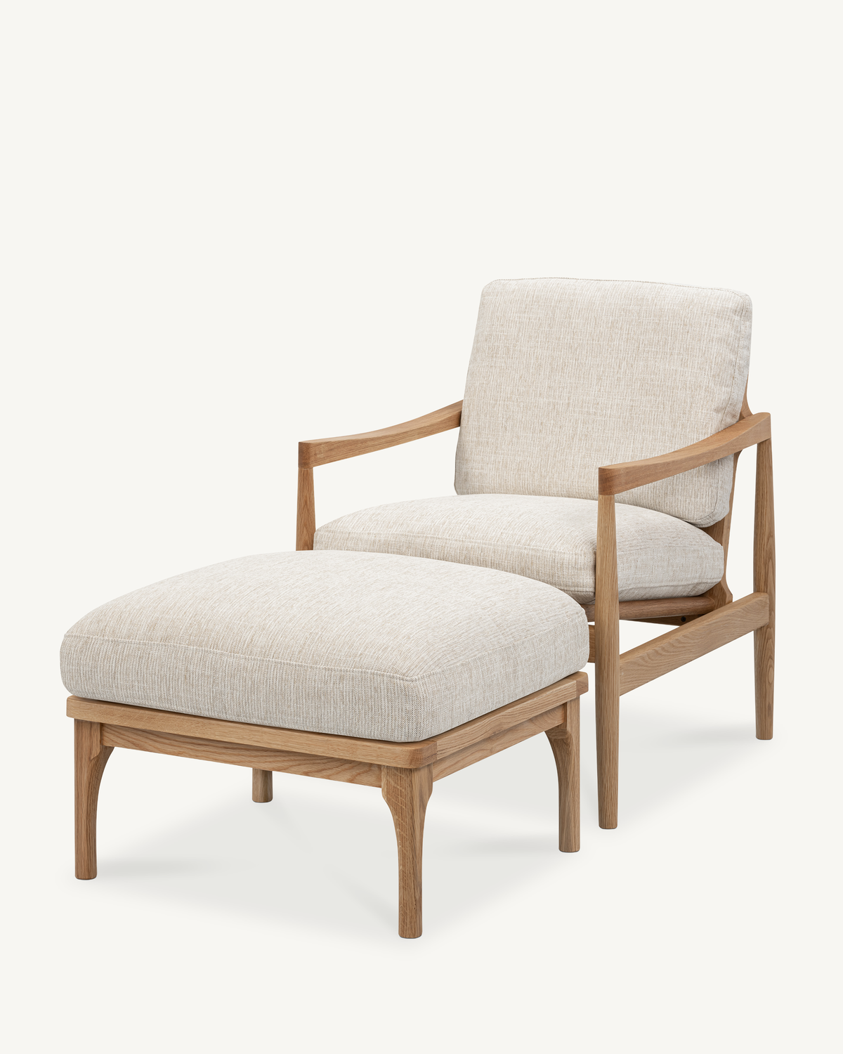 Den Armchair - Oak & Fabric