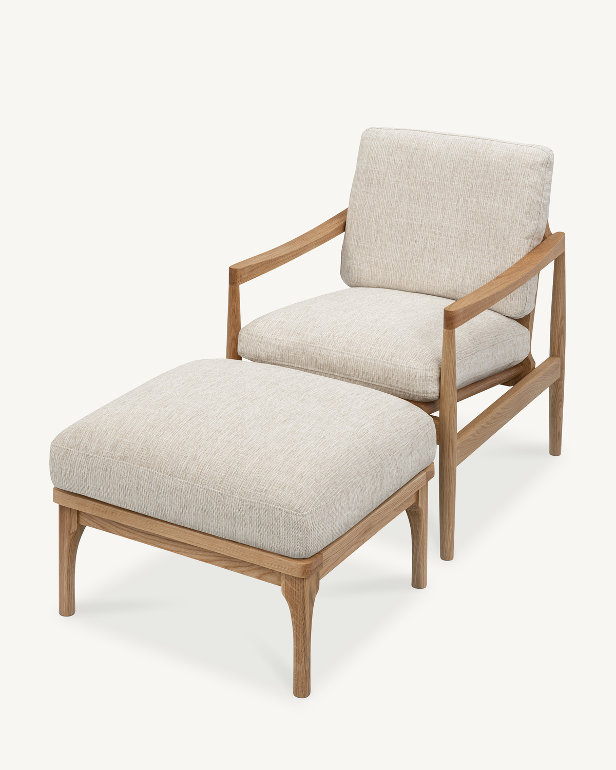 Den Armchair - Oak & Fabric