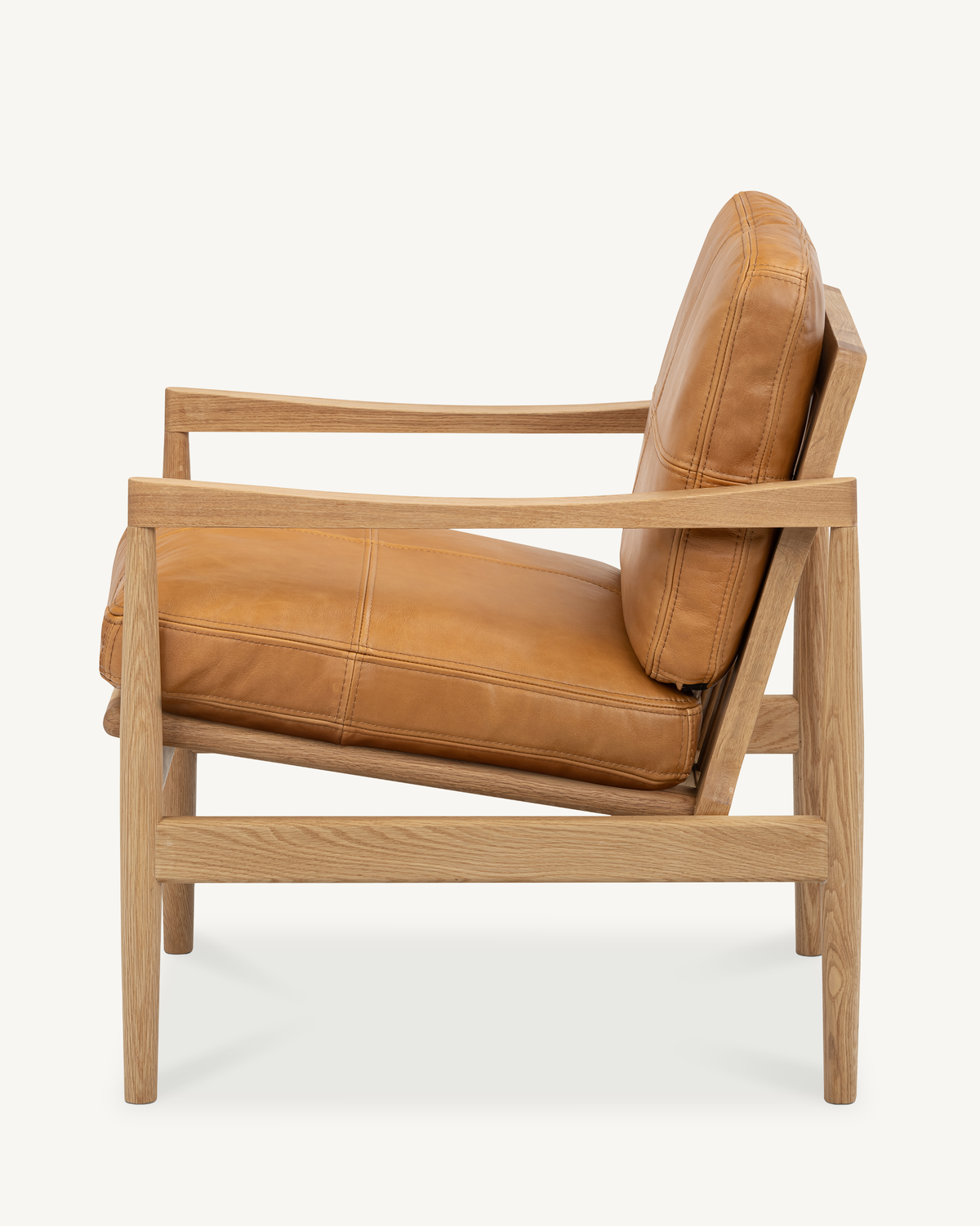 Den Armchair - Oak & Leather