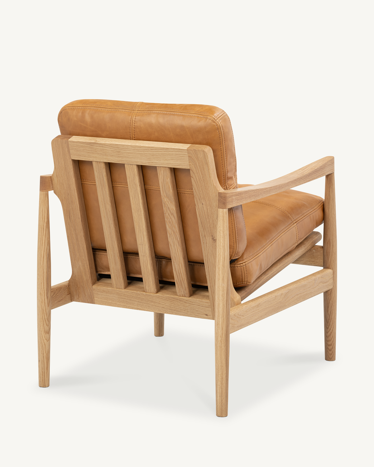 Den Armchair - Oak & Leather