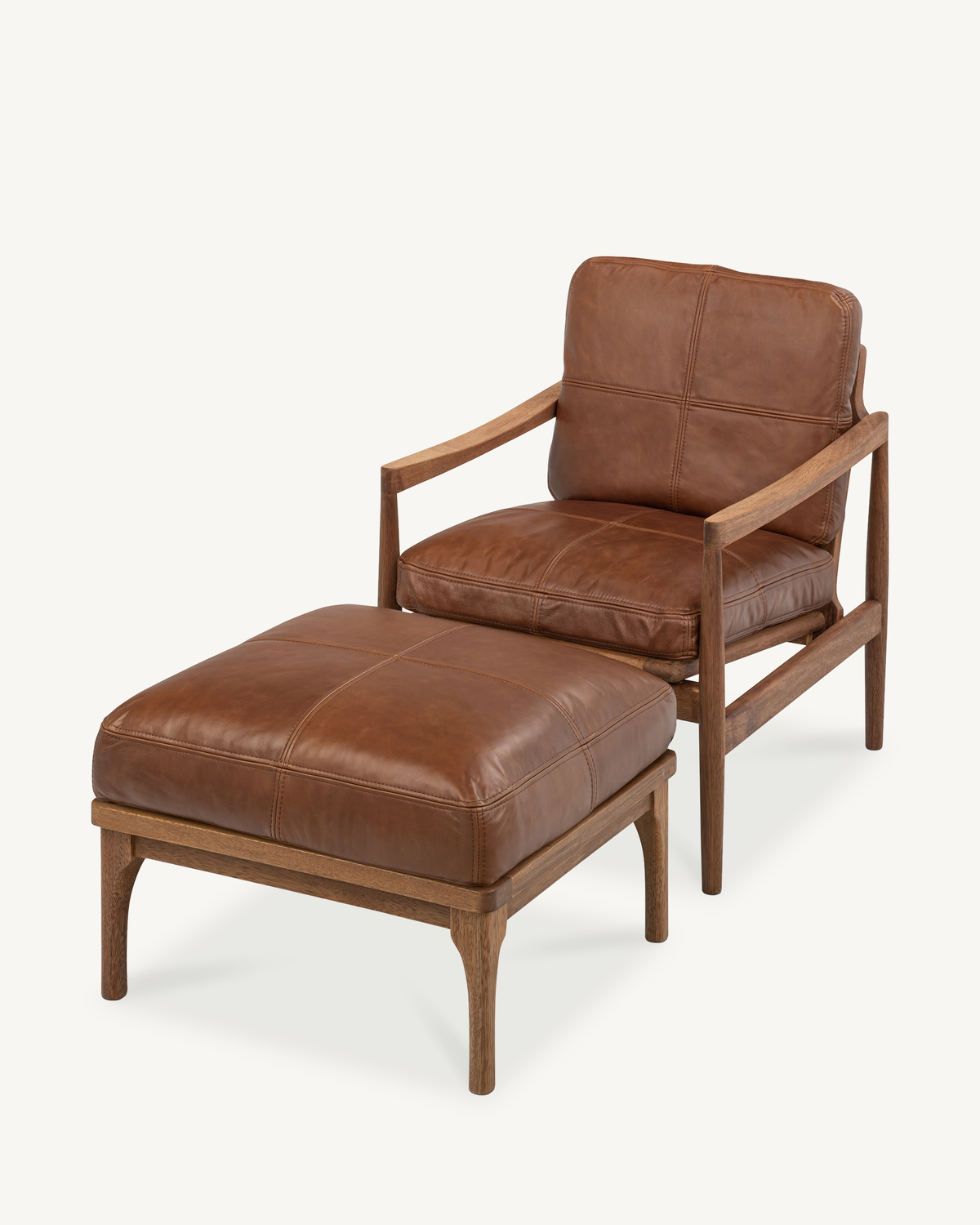 Den Armchair - Walnut & Leather