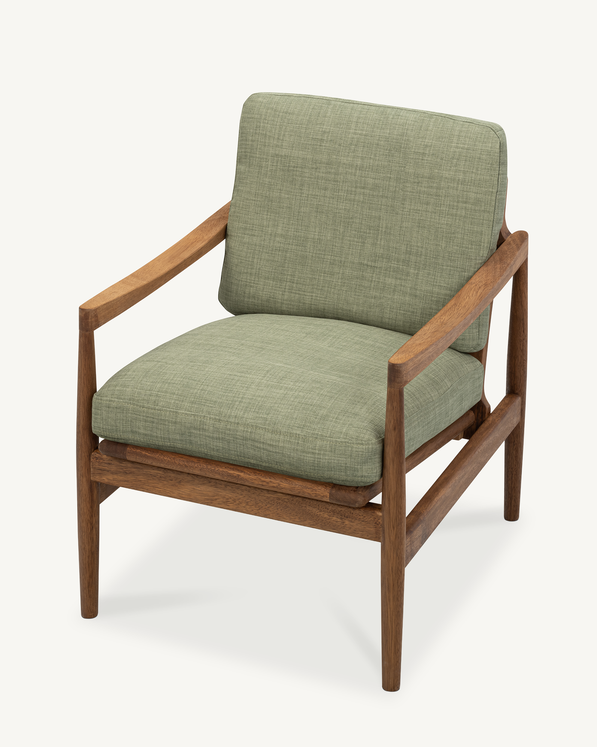 Den Armchair - Walnut & Fabric