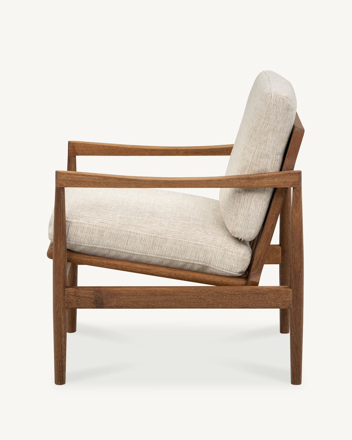 Den Armchair - Walnut & Fabric