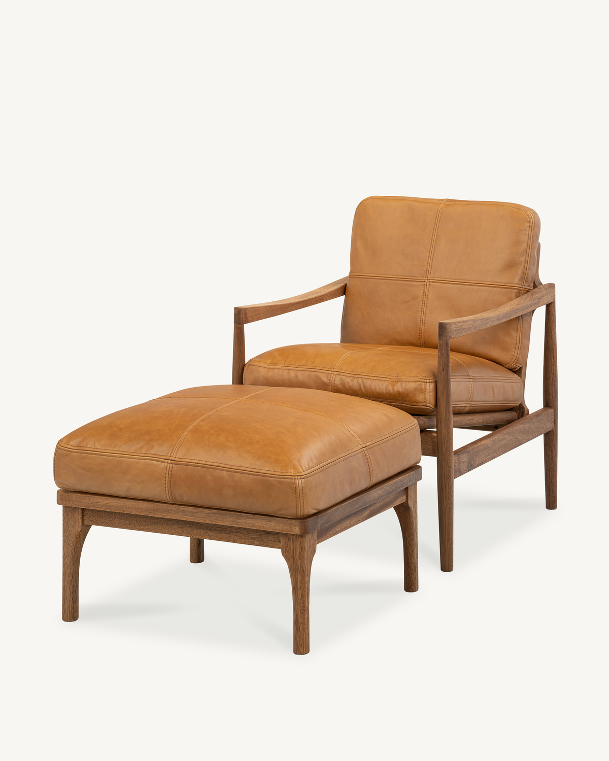Den Armchair - Walnut & Leather