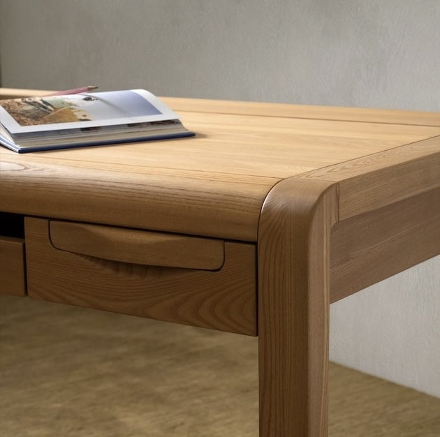 Kontor Solid Elm Timber Office Desk