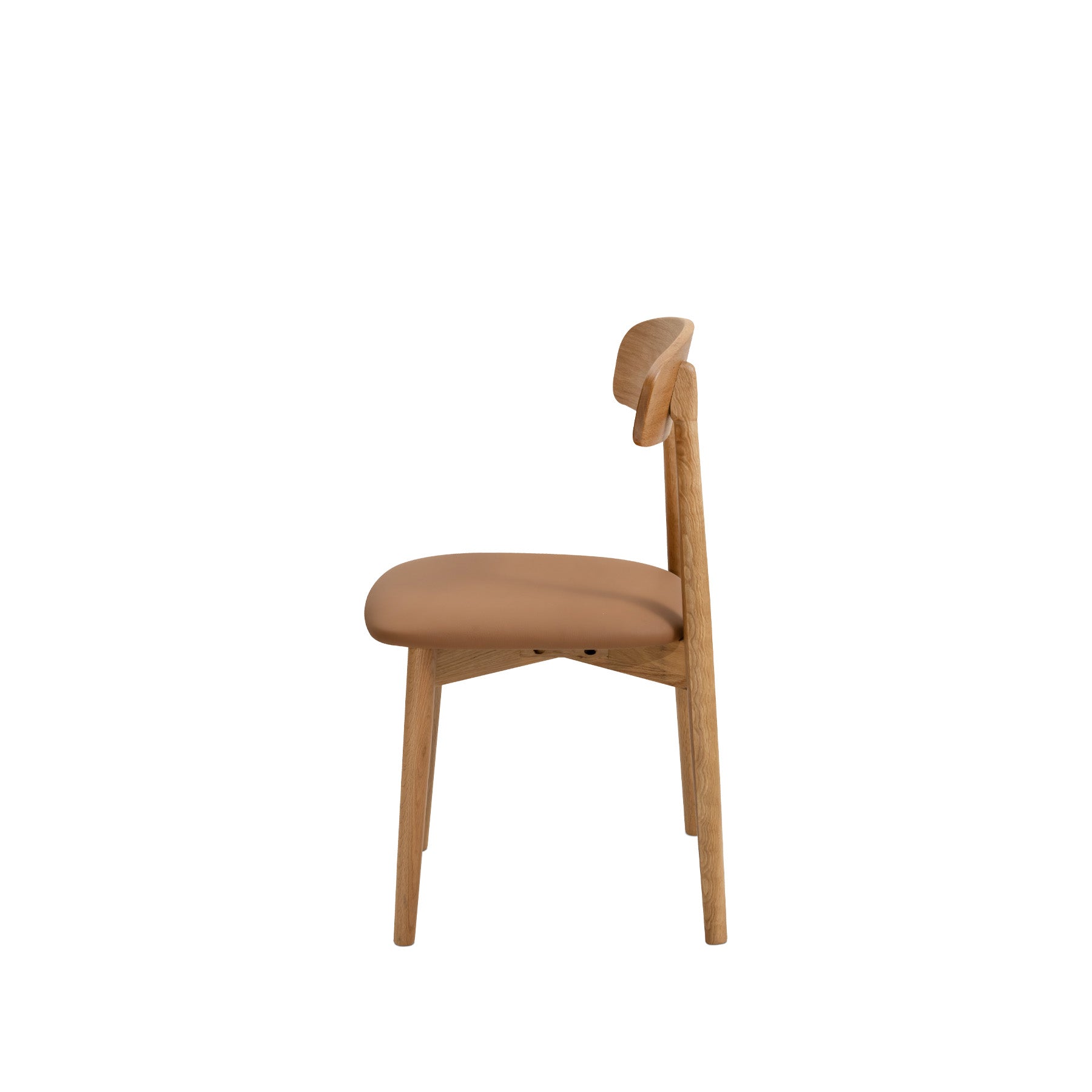 Forest 03 Cognac Leather Dining Chair