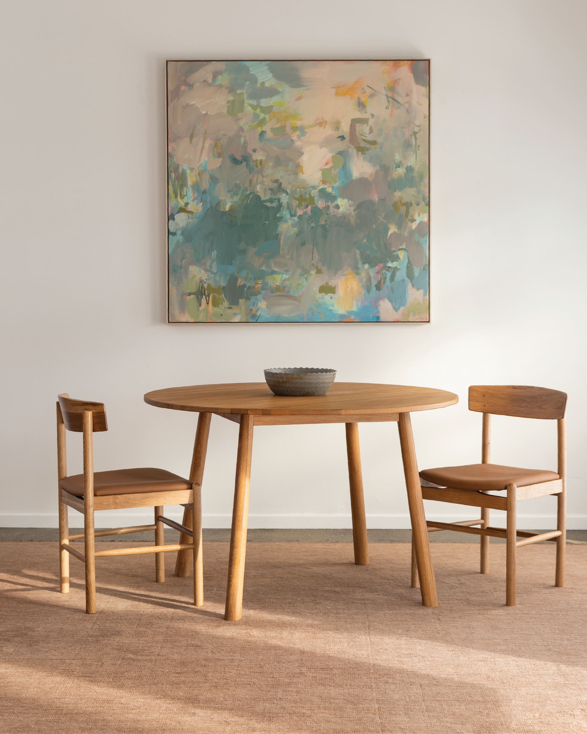 Forest 03 Cognac Full Grain Leather Dining Chair