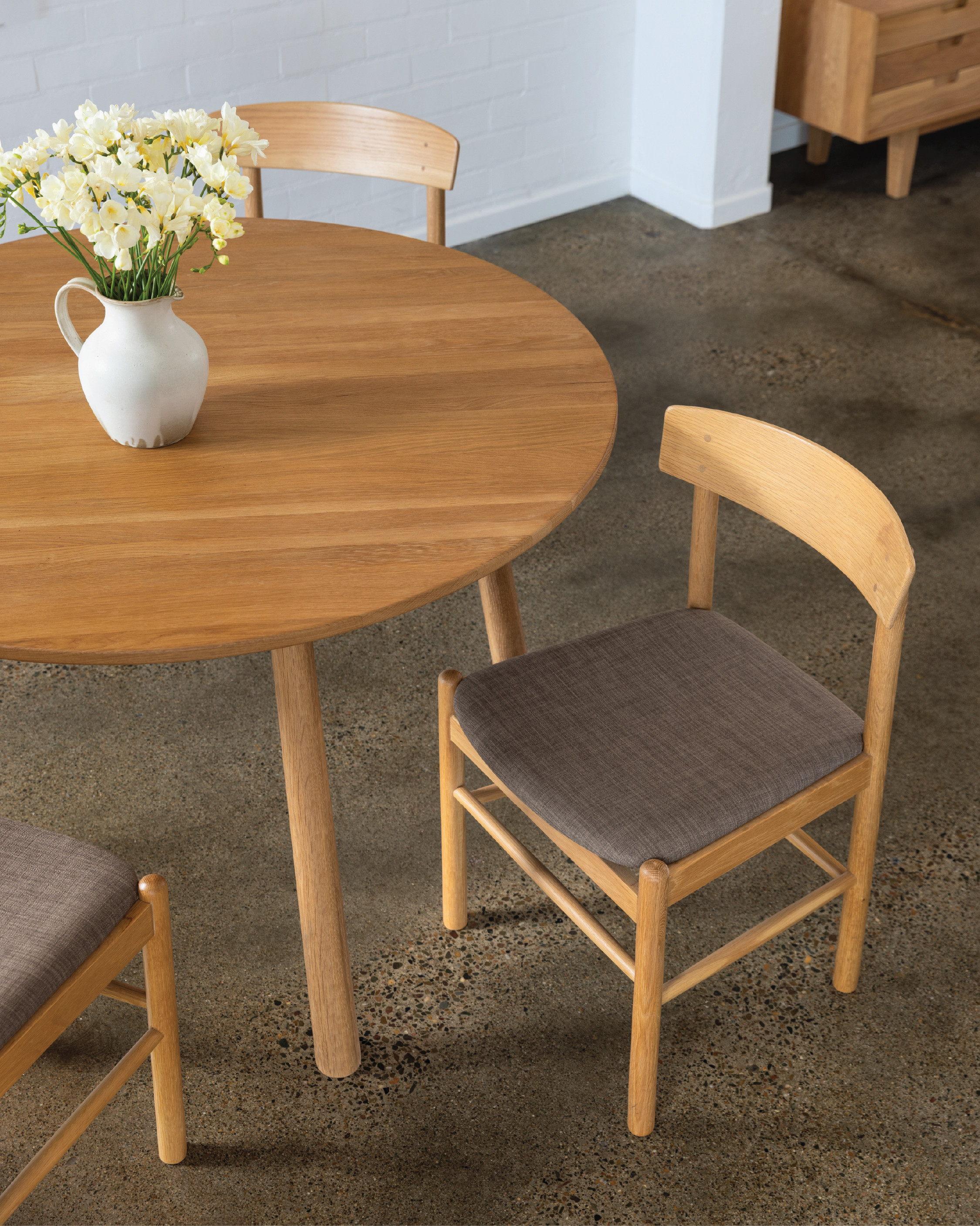 Forest 02 Mocha Upholstered Oak Dining Chair