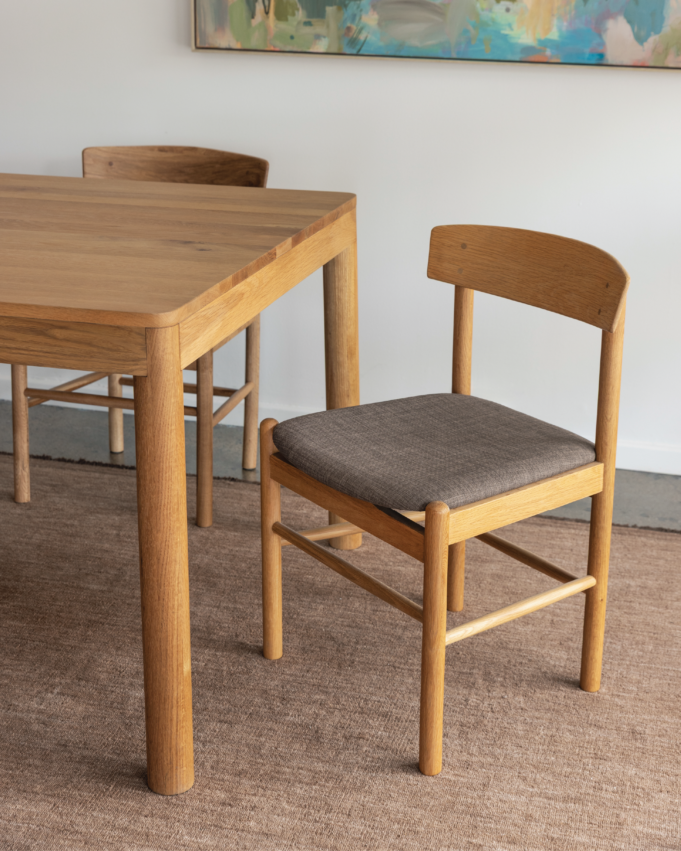 Forest 02 Mocha Upholstered Oak Dining Chair