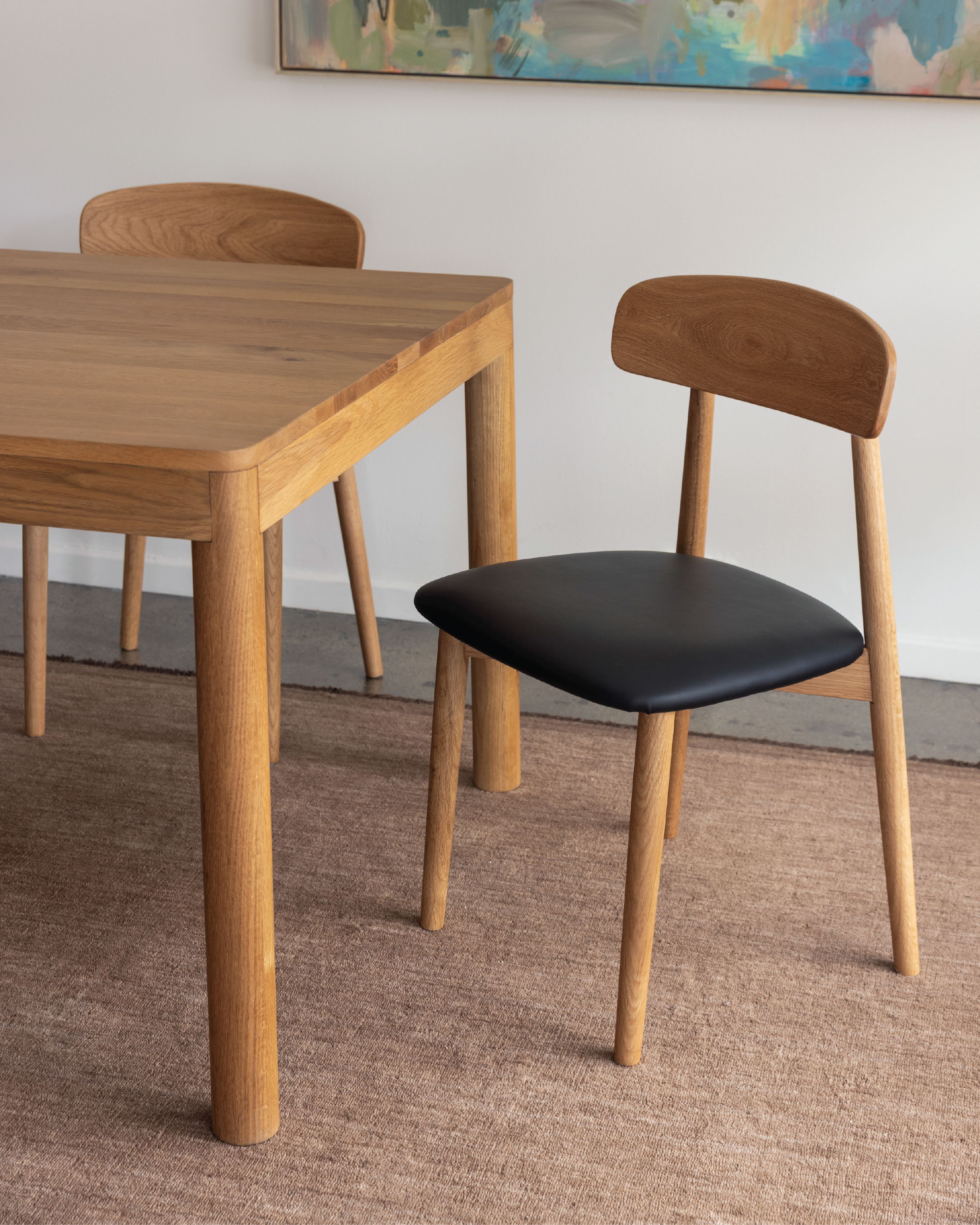 Forest 03 Black Leather Dining Chair