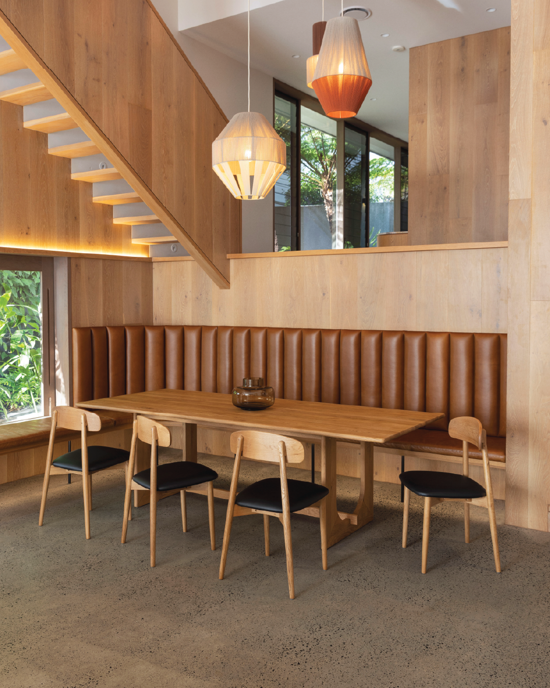 Forest 03 Dining Chair - Black Leather