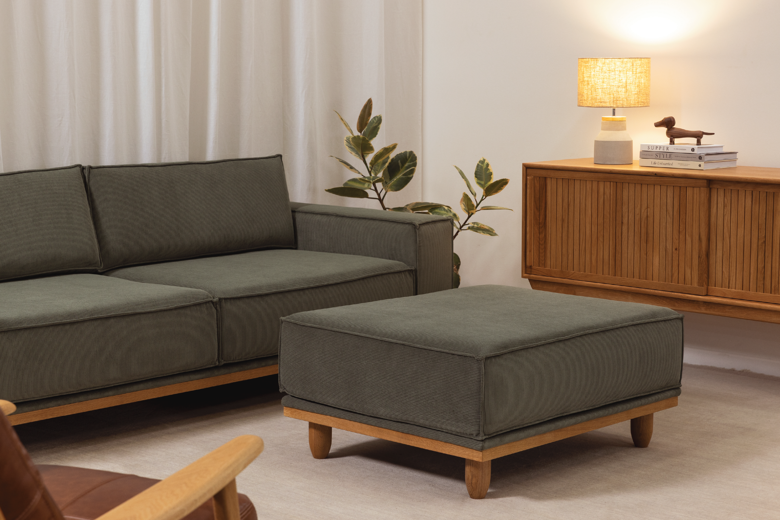 Norrsken 3 Seat Sofa Eucalyptus