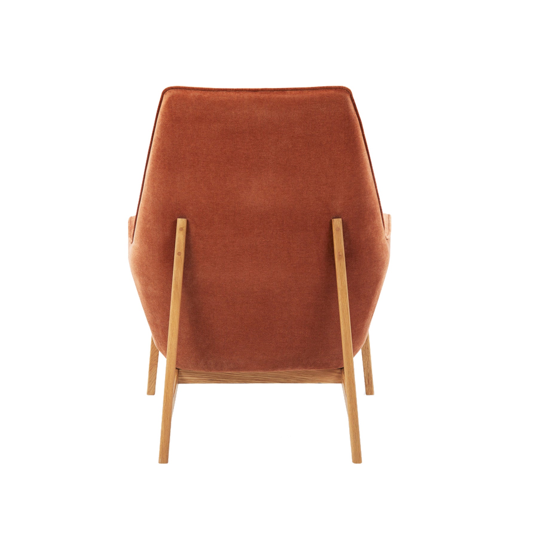Arna High Back Armchair Rust