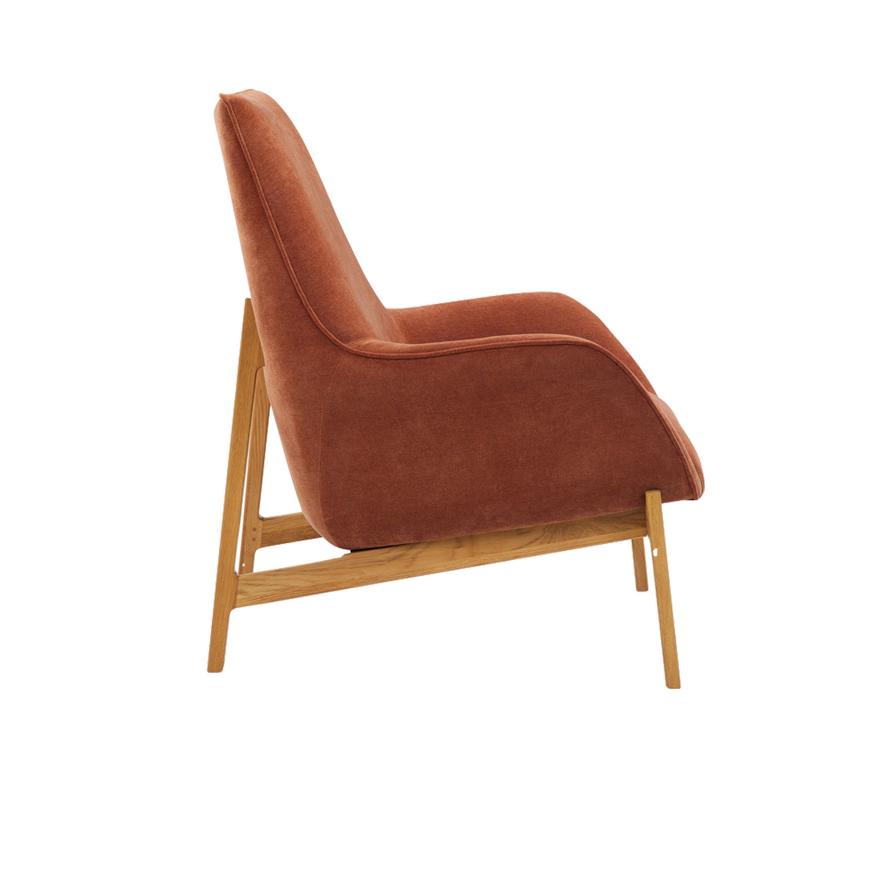 Arna High Back Armchair Rust