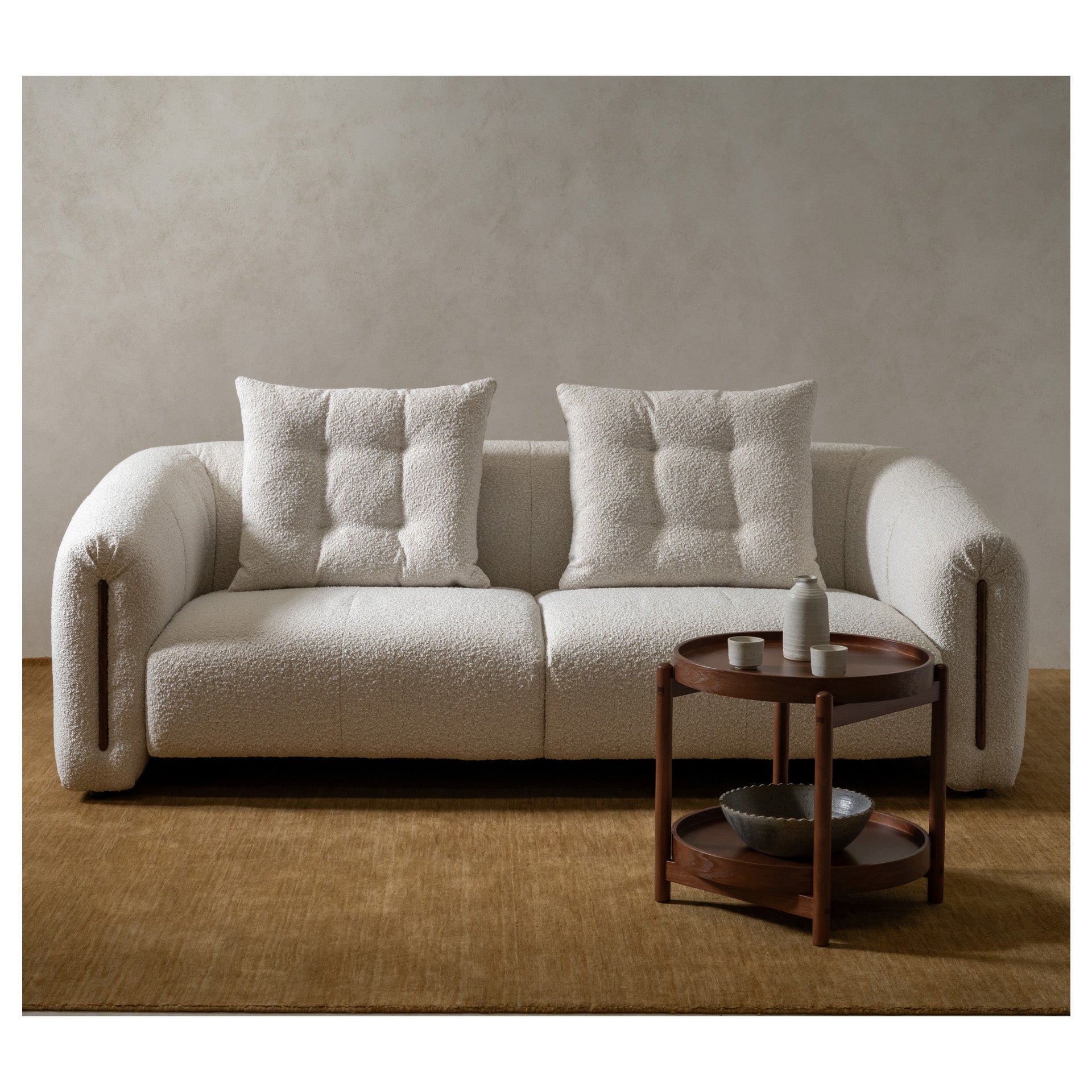 Kurva 3 Seat Sofa Alabaster