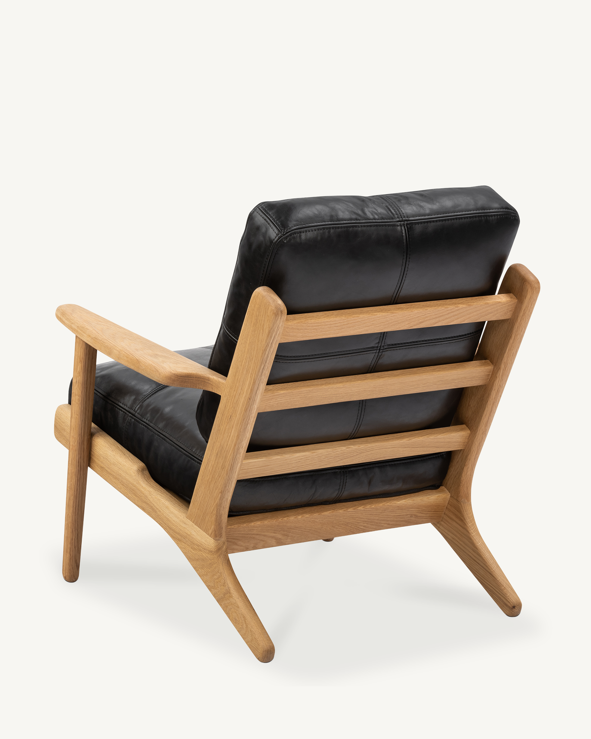 Map Armchair - Oak & Leather