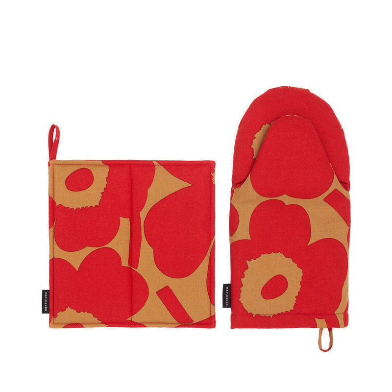 Marimekko Pieni Unikko Oven MItten & Pot Holder Set