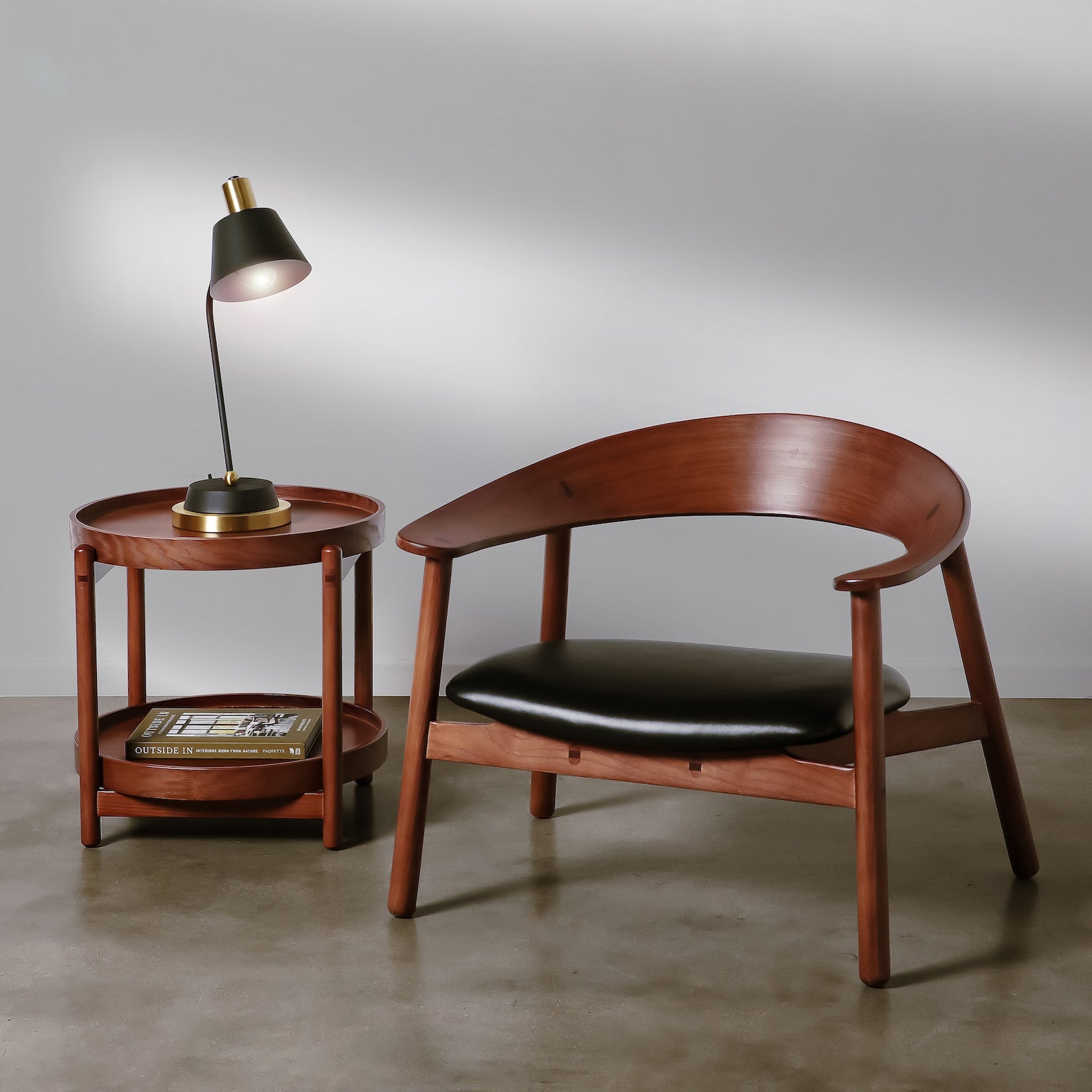 Bentwood Black Leather Armchair