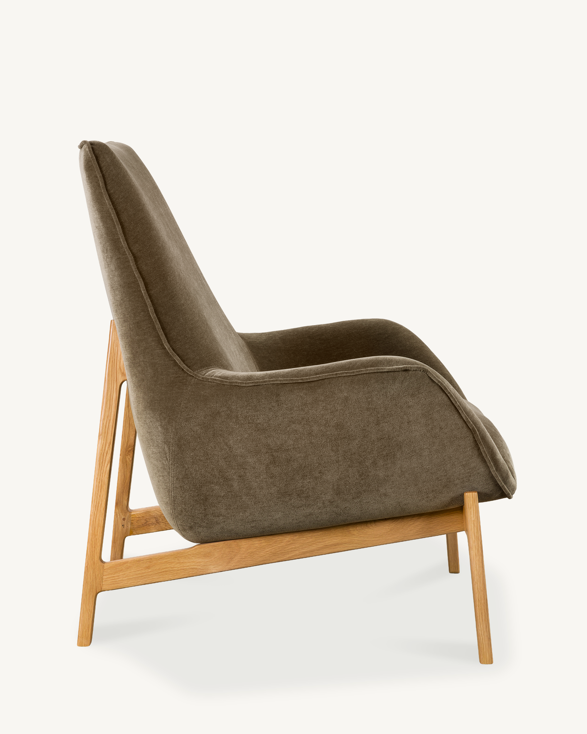 Arna High Back Arm Chair - Olive