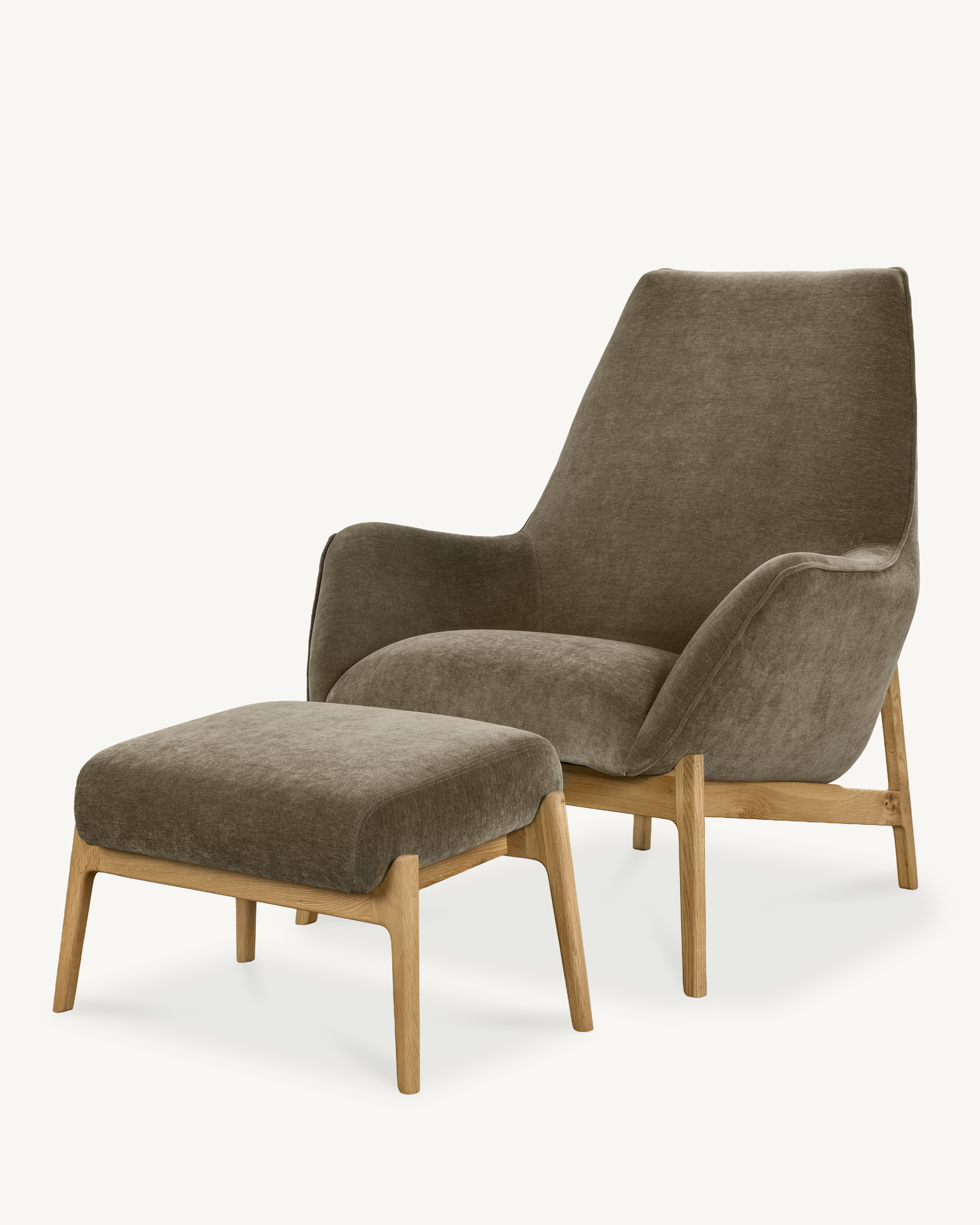 Arna High Back Arm Chair - Olive