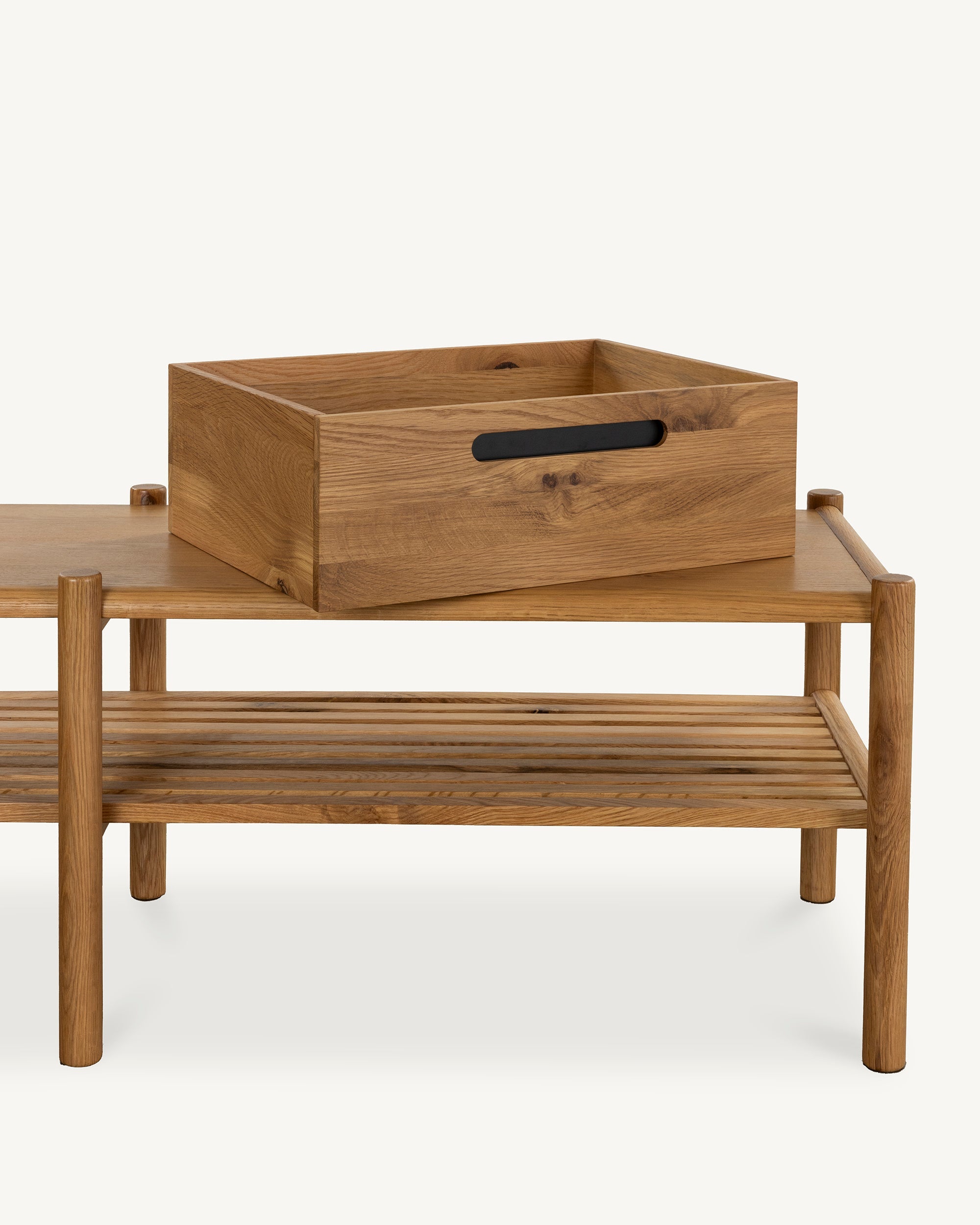 Arna Solid Oak Bench with Drawer