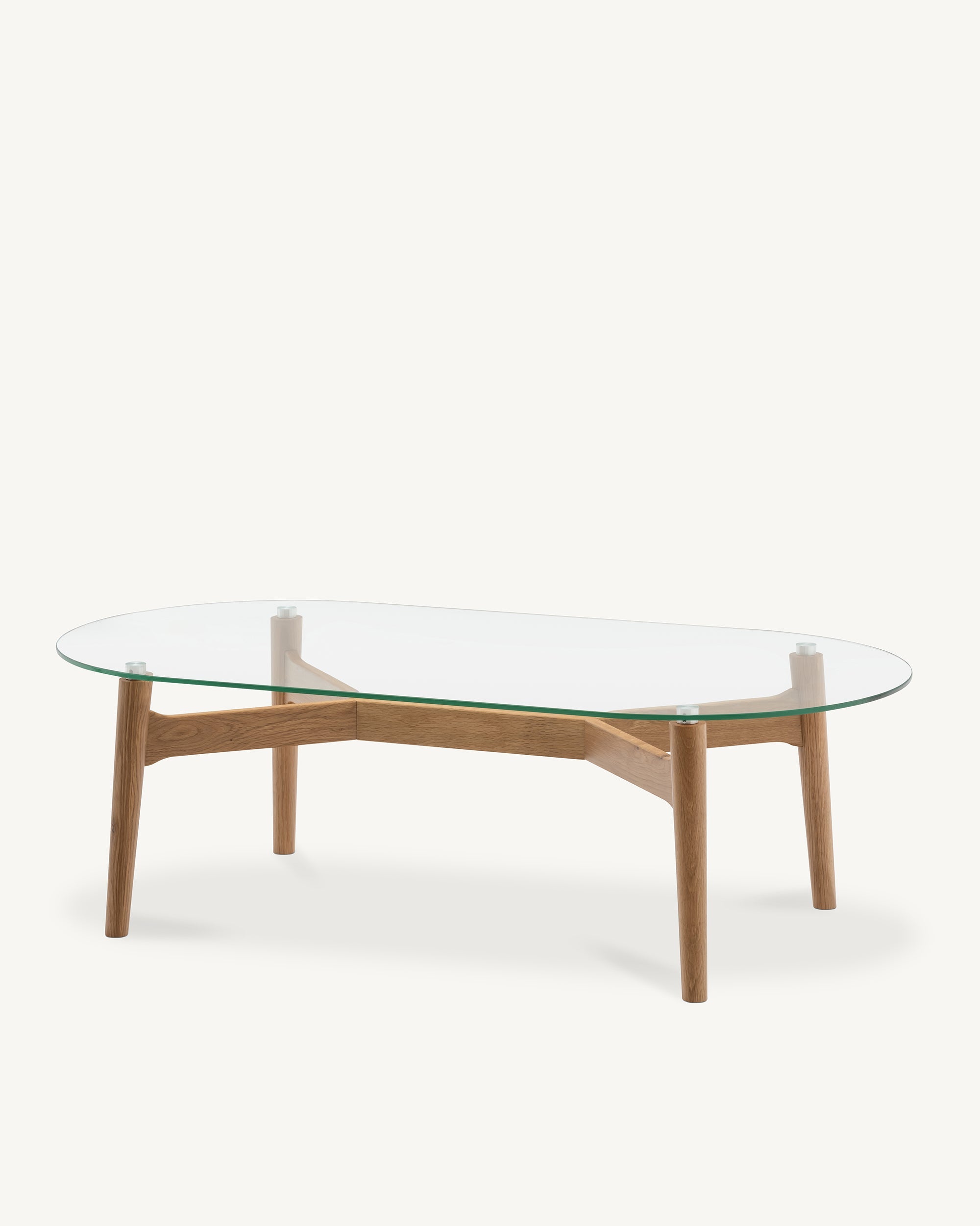 Arna Oval Glass Coffee Table