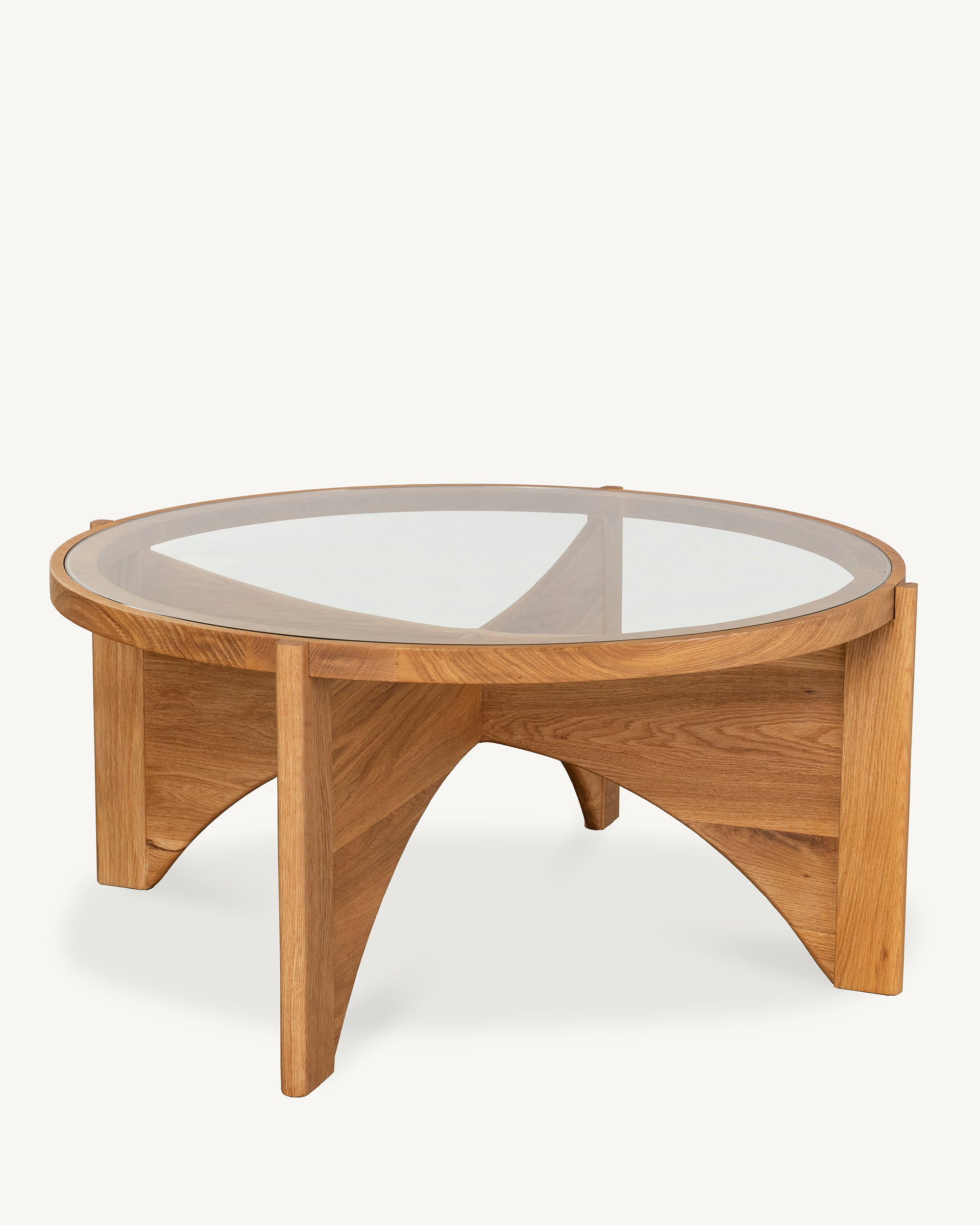 Art Solid Oak Mid-Century Modern Coffee Table