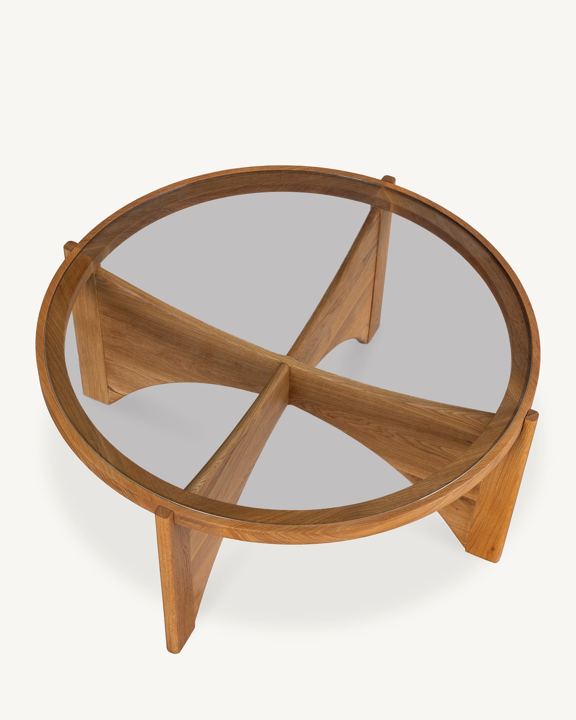 Art Solid Oak Mid-Century Modern Coffee Table