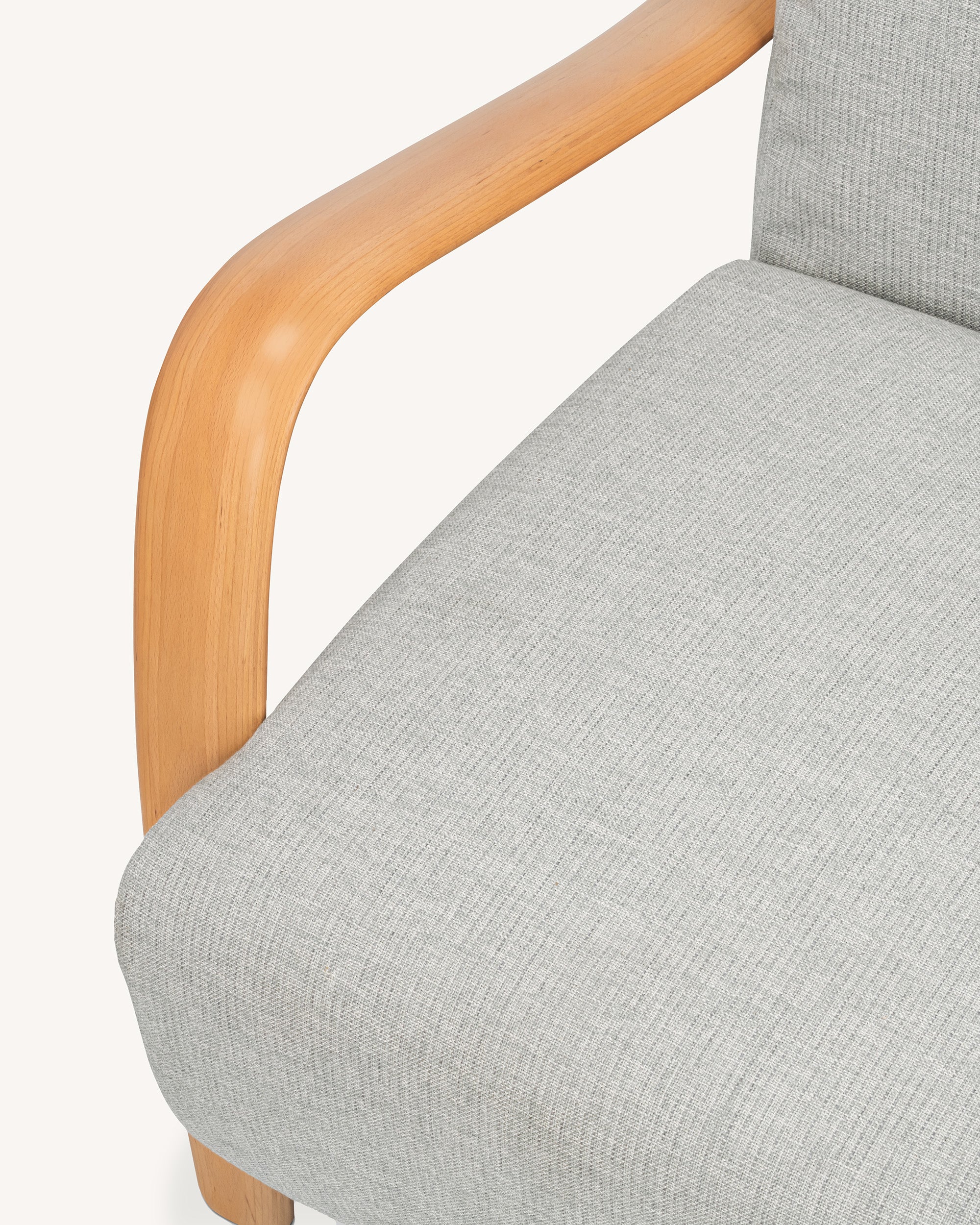 Beech Mid-Century Sofa 3 Seat Grey Fog