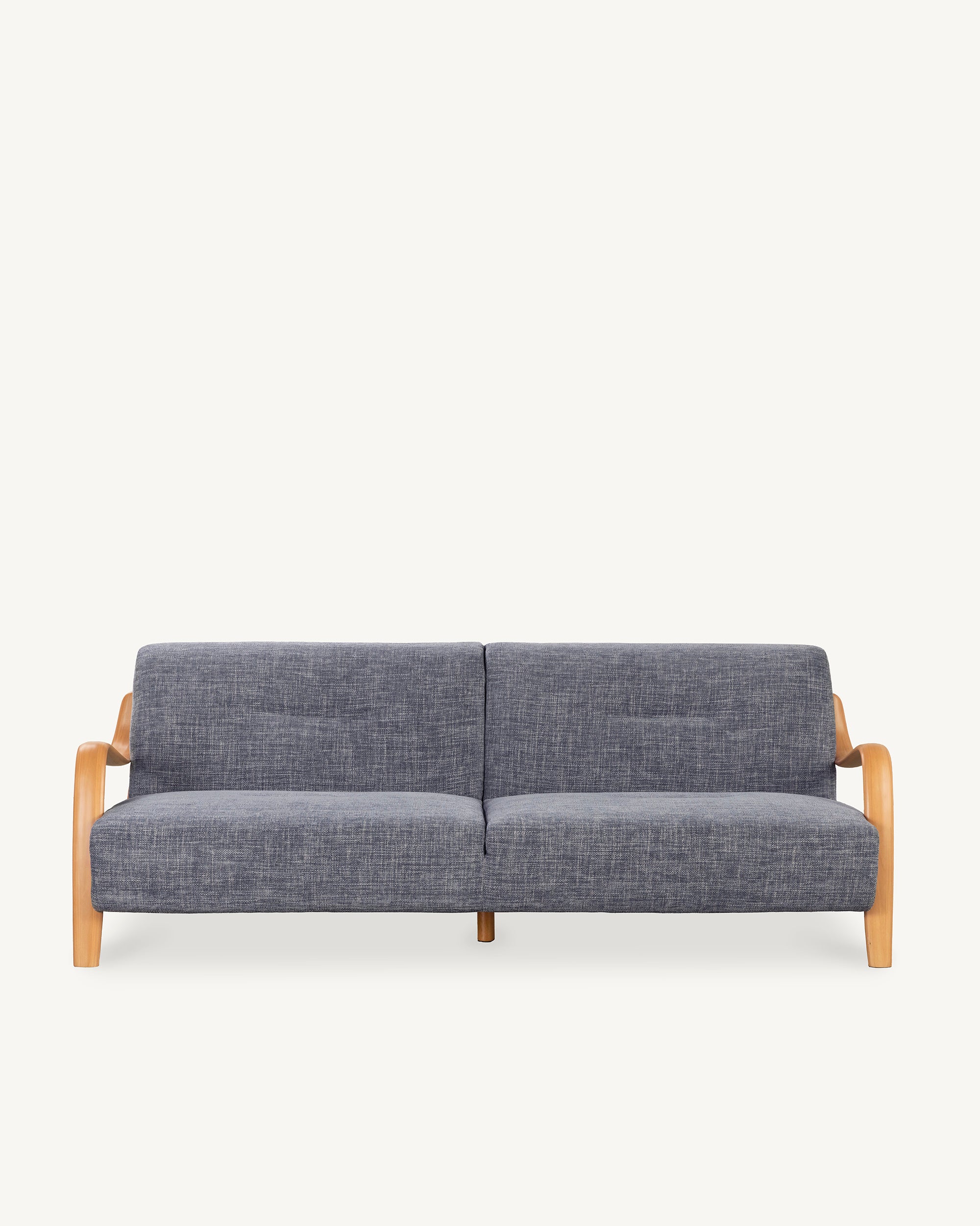 Beech Mid-Century 3 Seat Sofa Sea Haze