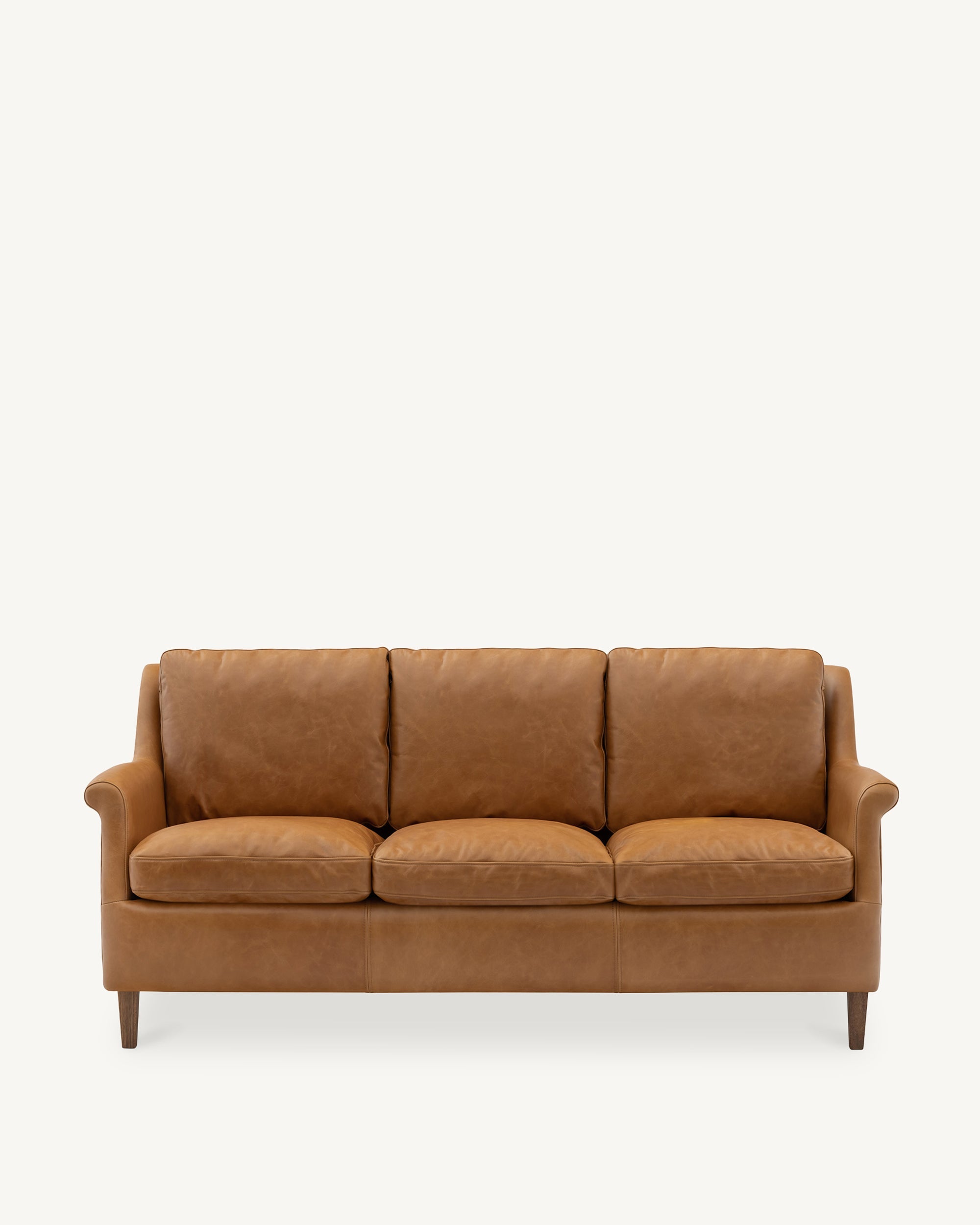 Club Sofa Tan Full Grain Leather Sofa 3 Seat