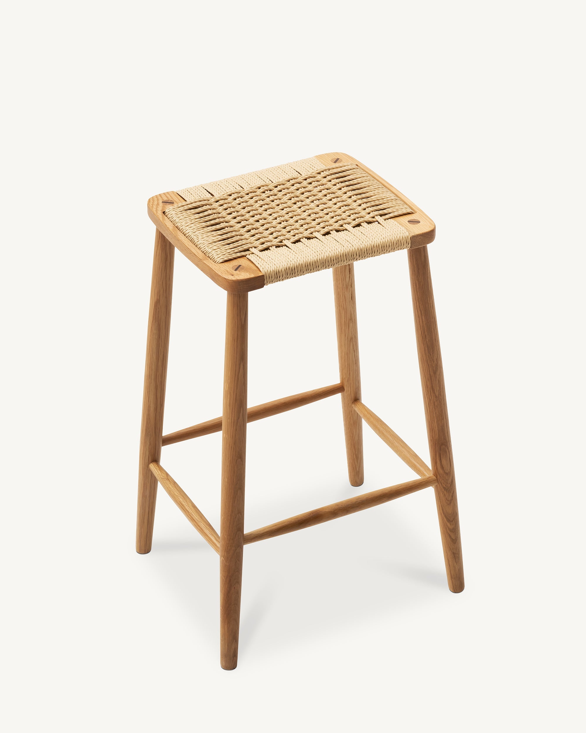 Forest Oak Paper Cord Counter Stool